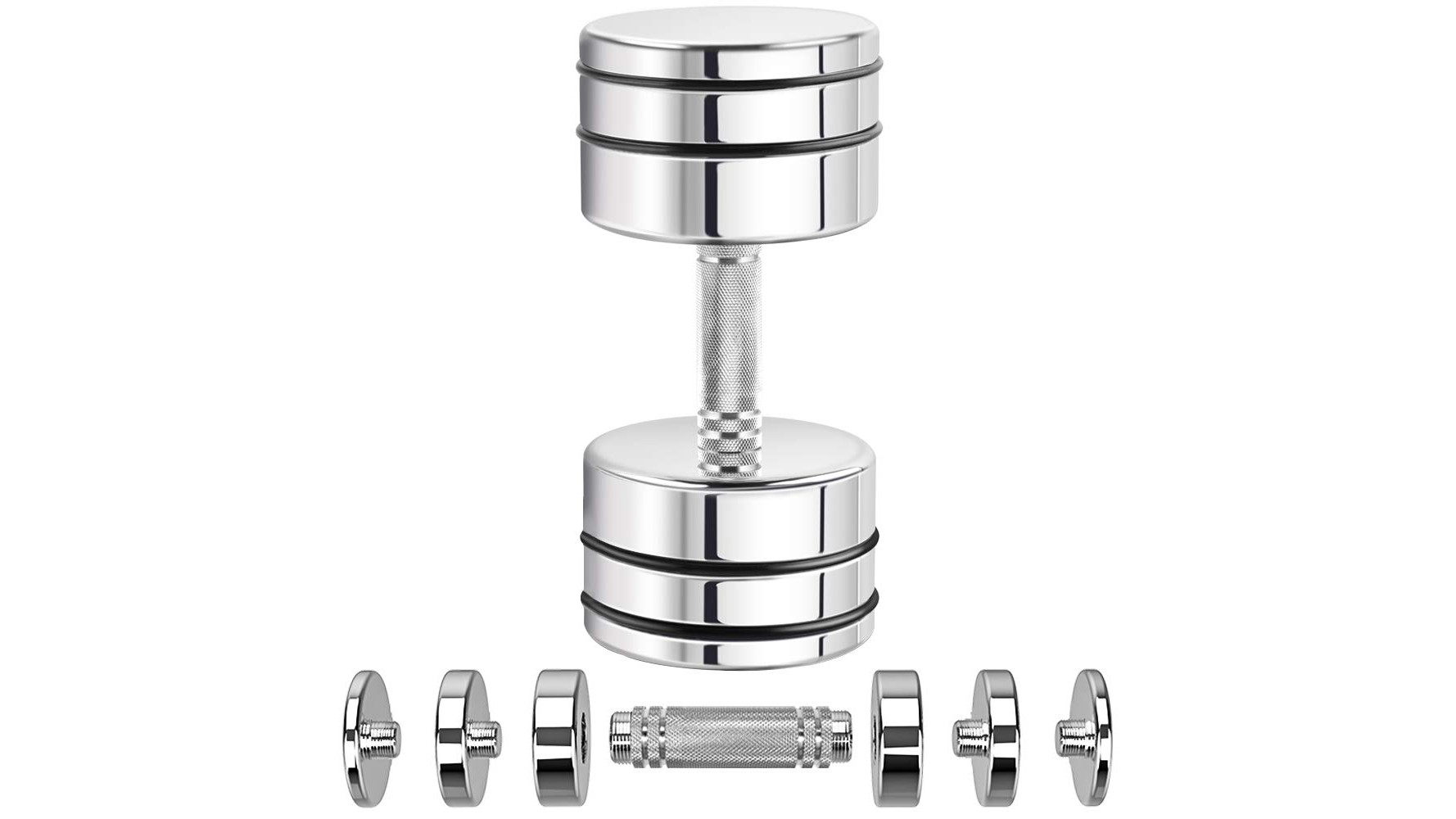 Northdeer steel adjustable dumbbells, ultra compact chrome weights at a sharp Amazon price