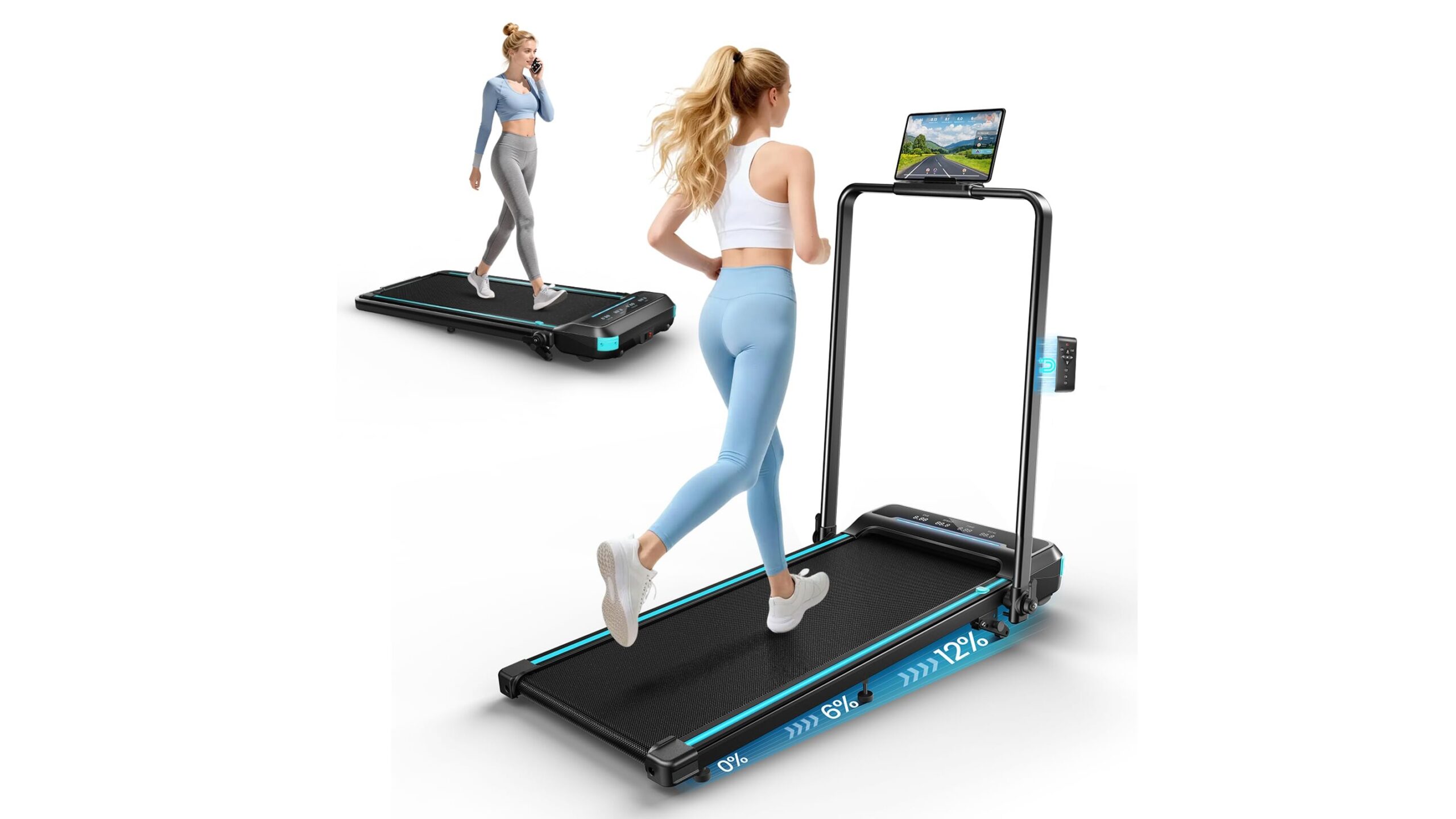 YIMUYIMU foldable treadmill per allenarsi a casa, il walking pad con inclinazione ora a prezzo top