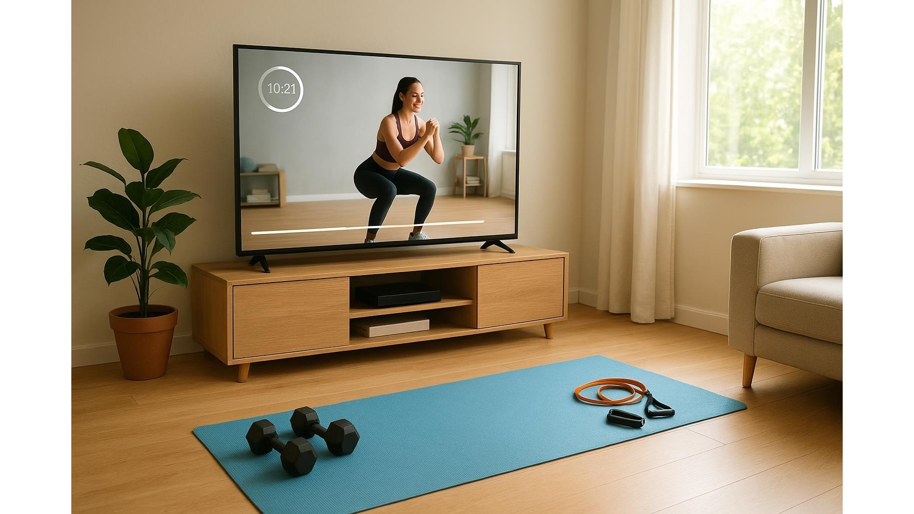 How to turn your smart TV into a full-featured home workout hub
