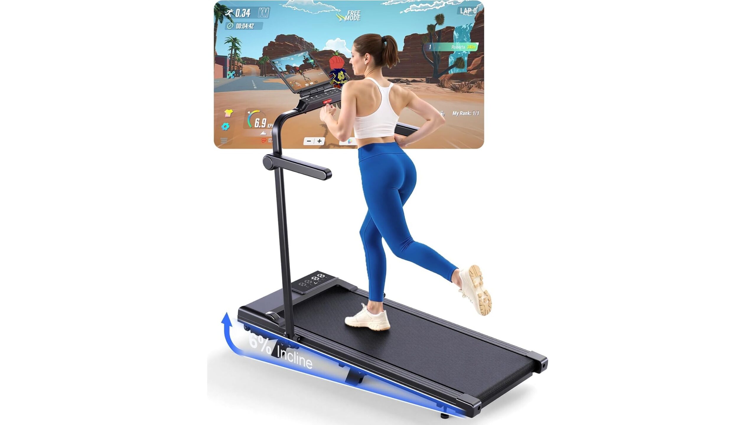 Superun raceable incline walking pad with app control, the under-desk treadmill now at a standout price on Amazon