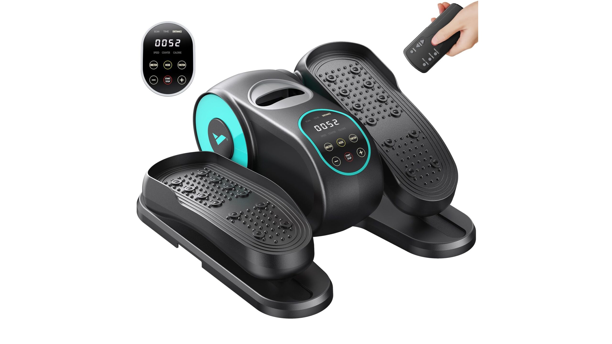 MERACH under desk elliptical, a quiet seated cardio option for home workers and seniors