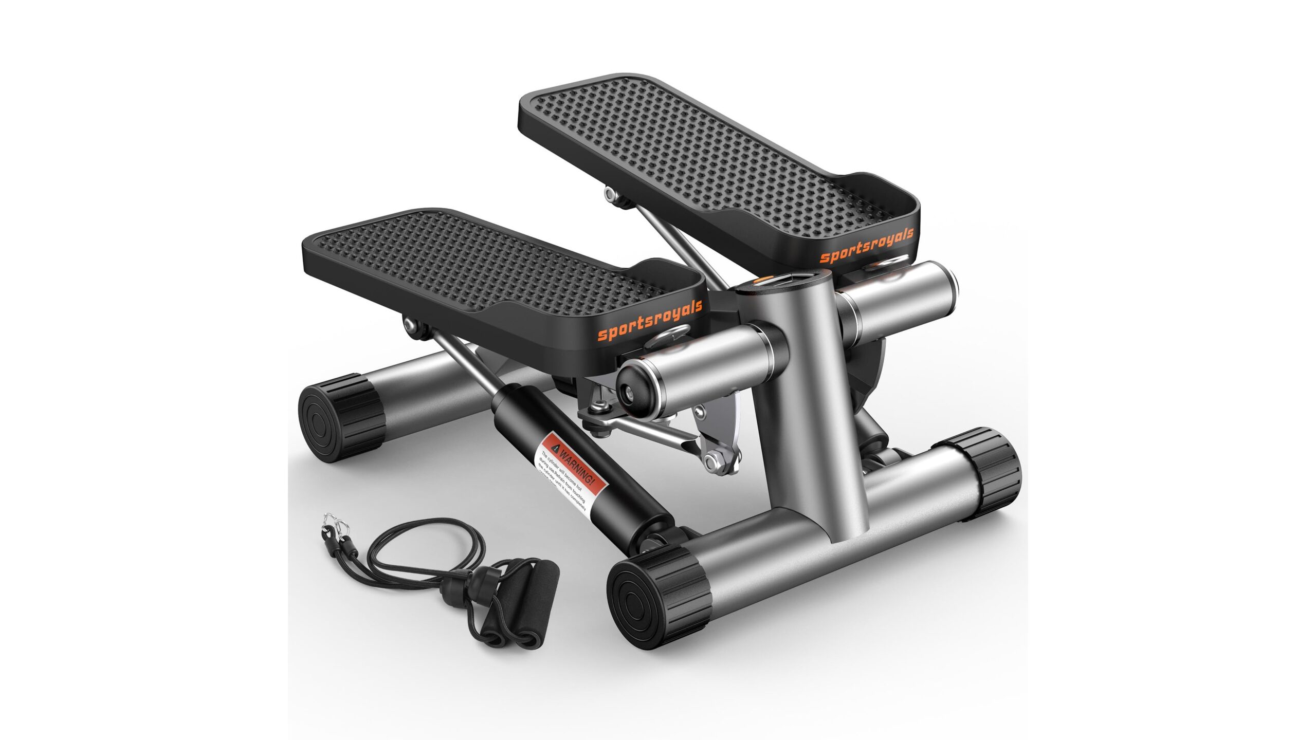 Sportsroyals twist stair stepper with resistance bands, compact lower-body training for small spaces