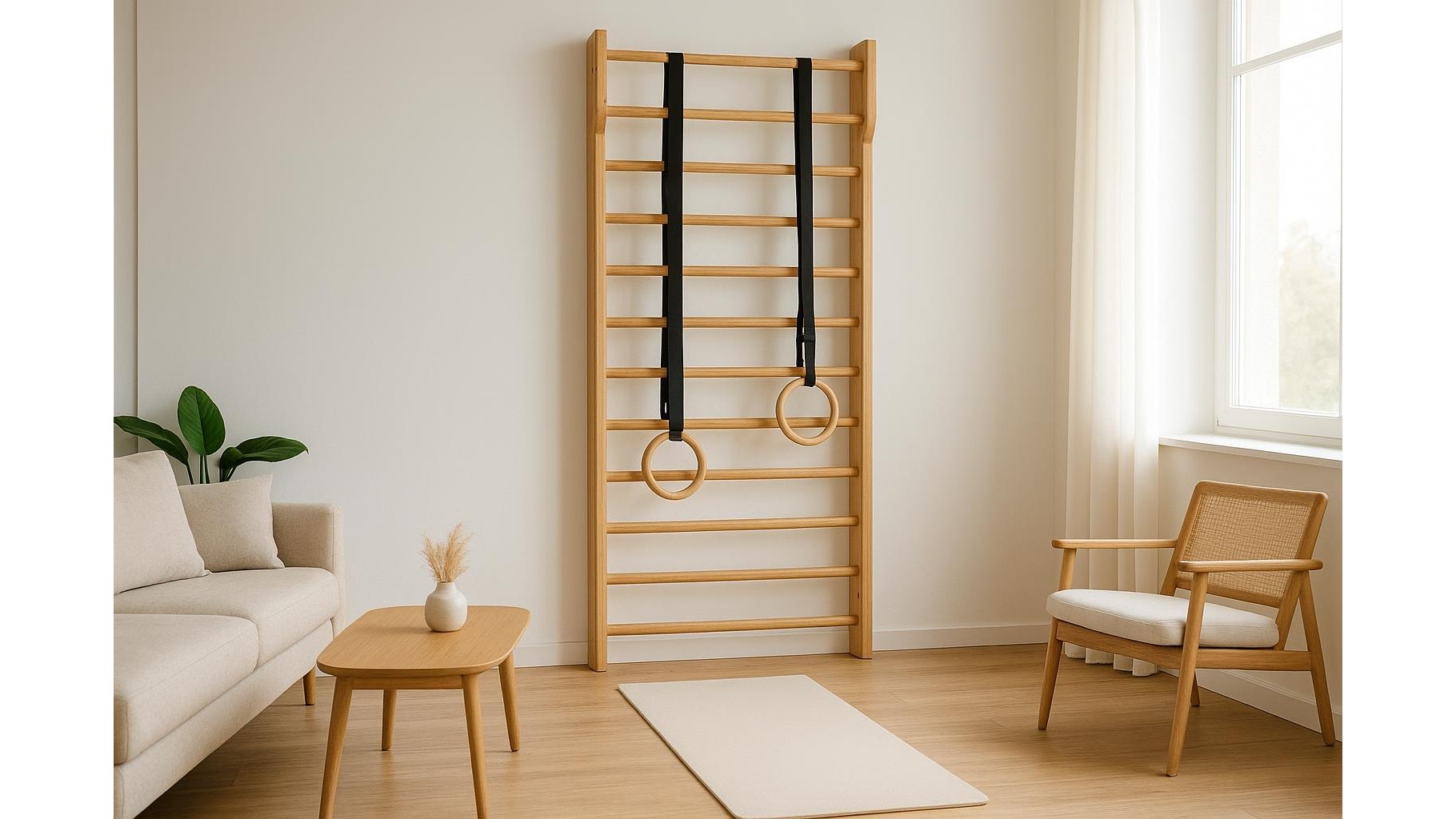 How to choose Scandinavian-style wall bars as a multifunctional home gym station