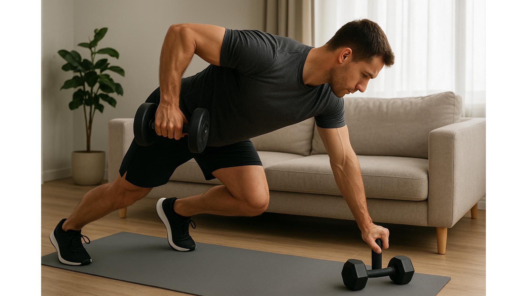Home back and biceps day: 45-minute dumbbell pull workout for stronger posture