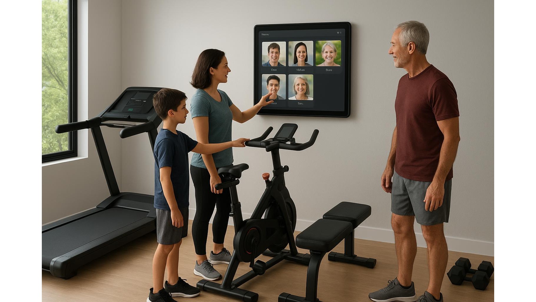 One app, many users: how to manage family profiles in fitness apps for shared home gyms