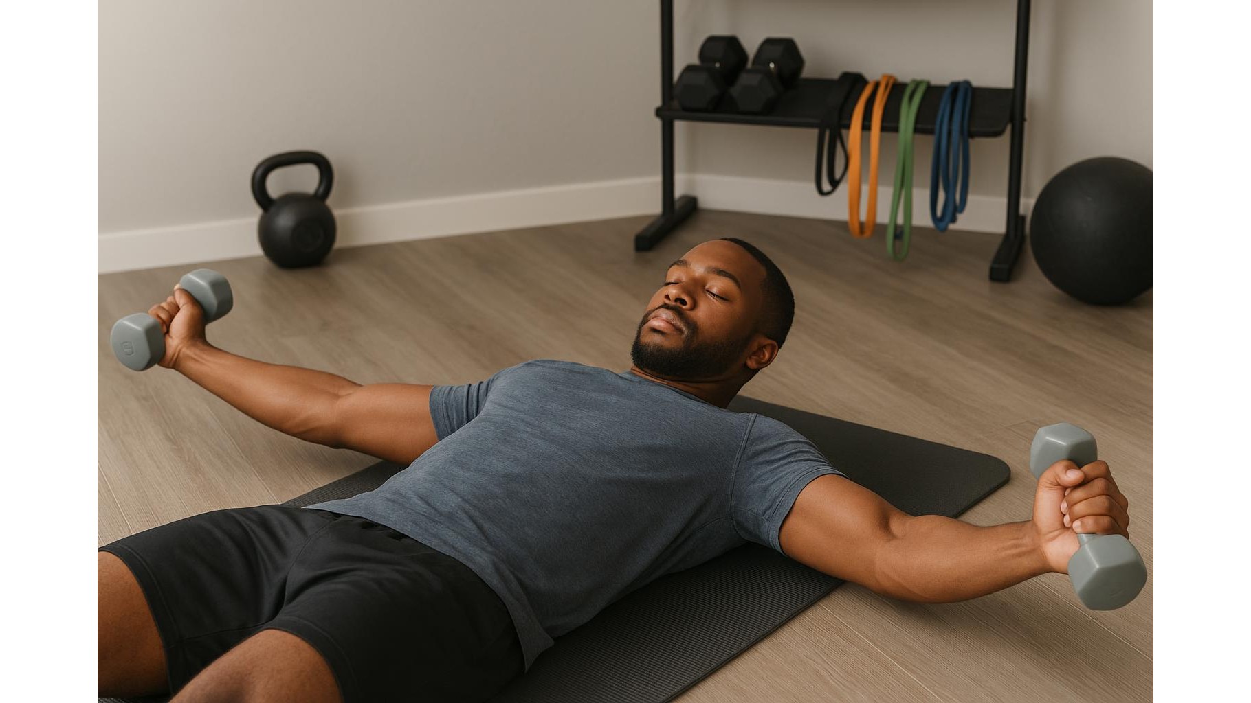 At-home upper body recovery routine after pushing heavy on bench and push-ups