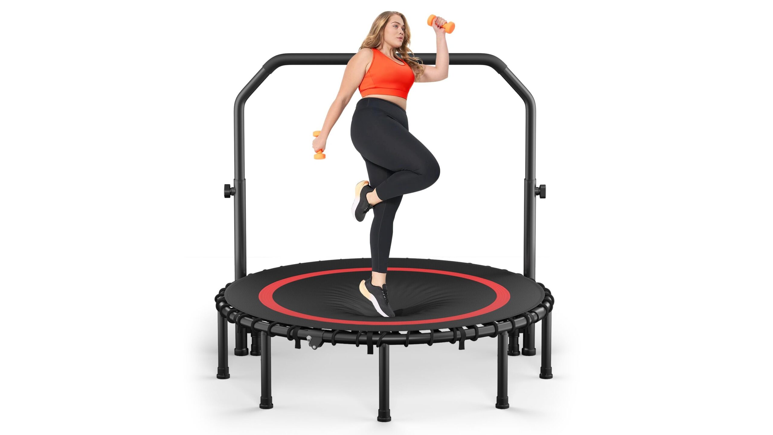 COWISH foldable fitness trampoline, low-impact home cardio for adults and kids with a sharp Amazon price