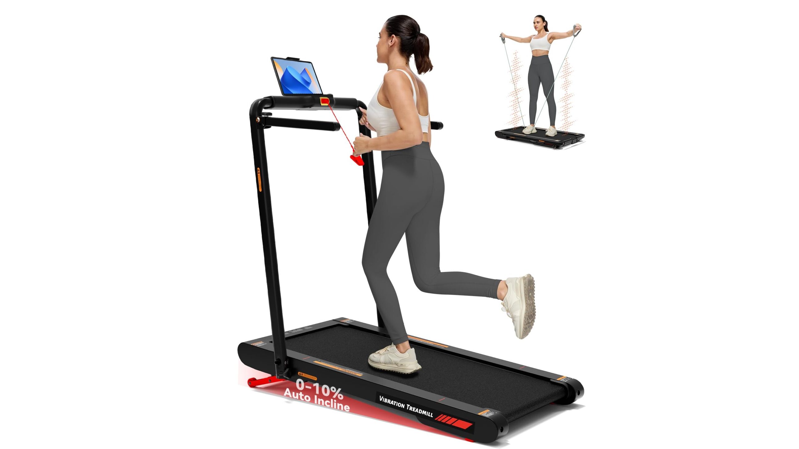 Lysole 4 in 1 walking vibration pad, compact under desk treadmill for quiet home cardio in promo on Amazon