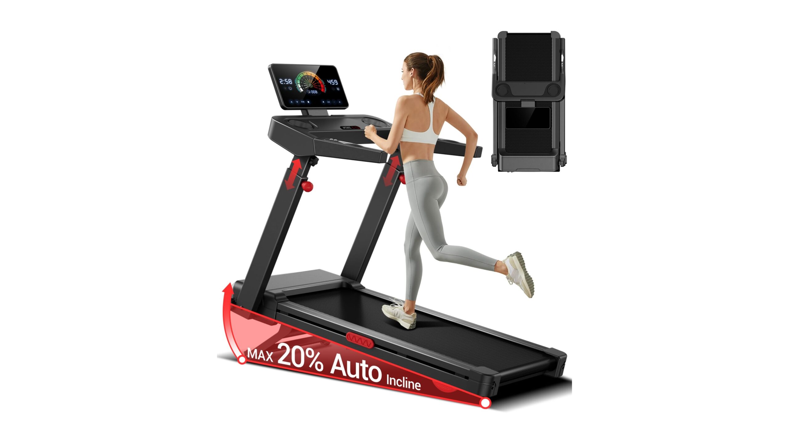 Lontek foldable treadmill for home with incline, powerful running machine at a standout Amazon price