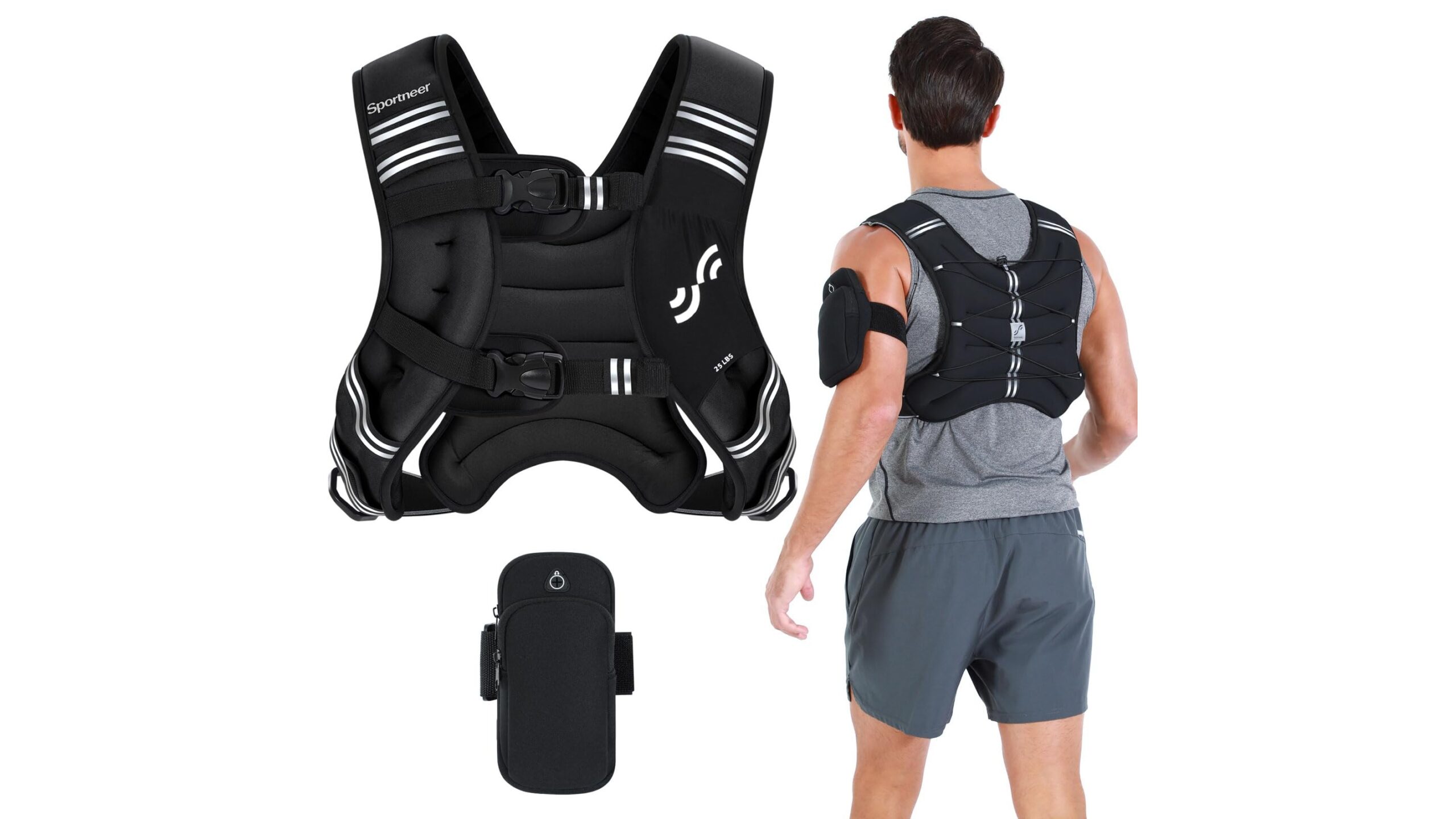 Weighted vest Sportneer, a simple way to make home bodyweight workouts more effective
