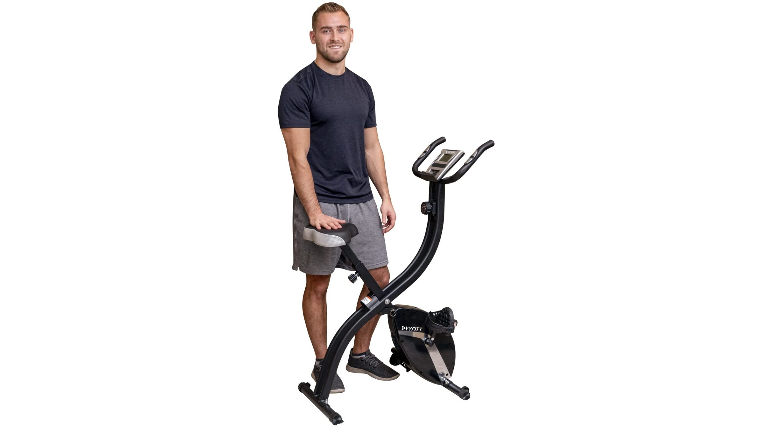 YYFITT foldable fitness exercise bike, a quiet entry-level bike for home cardio on Amazon
