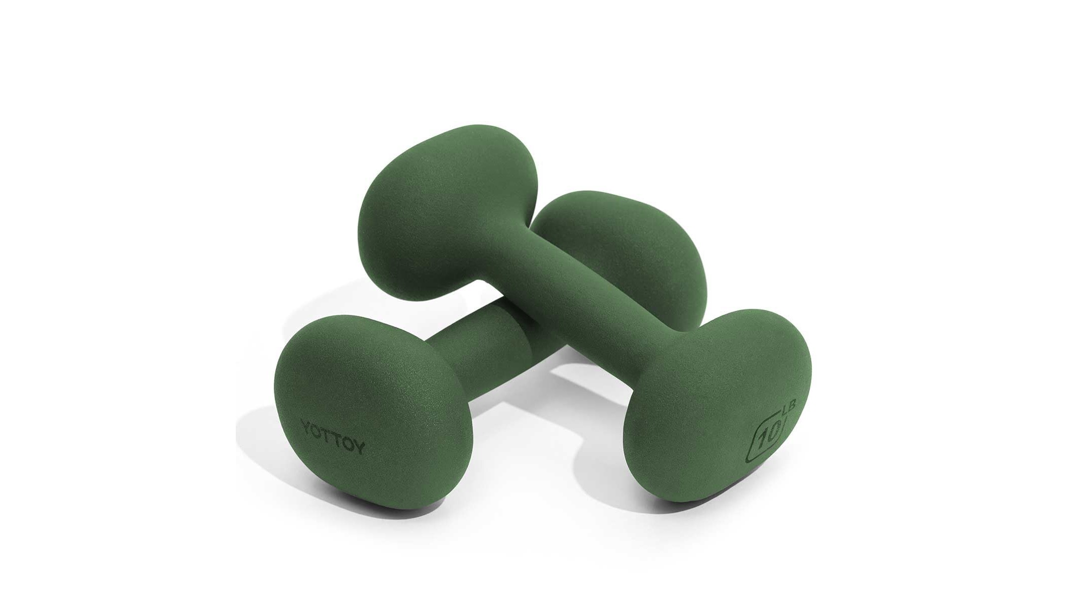 YOTTOY dumbbells set, neoprene-coated dumbbells perfect for living room workouts