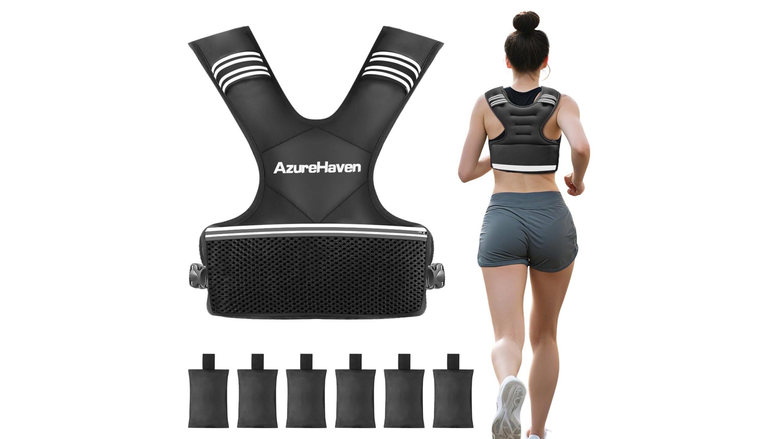 AzureHaven adjustable weighted vest for women, smart loadable gear for home strength and cardio on Amazon