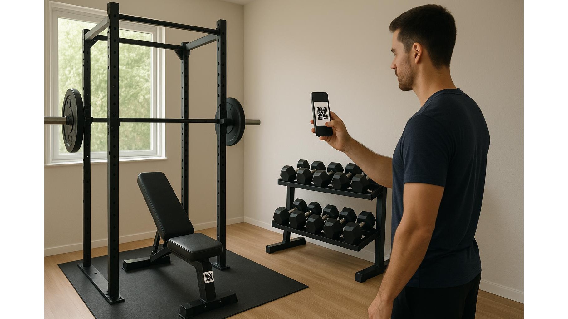 QR code system for your home gym: how to link every station to form videos and logs