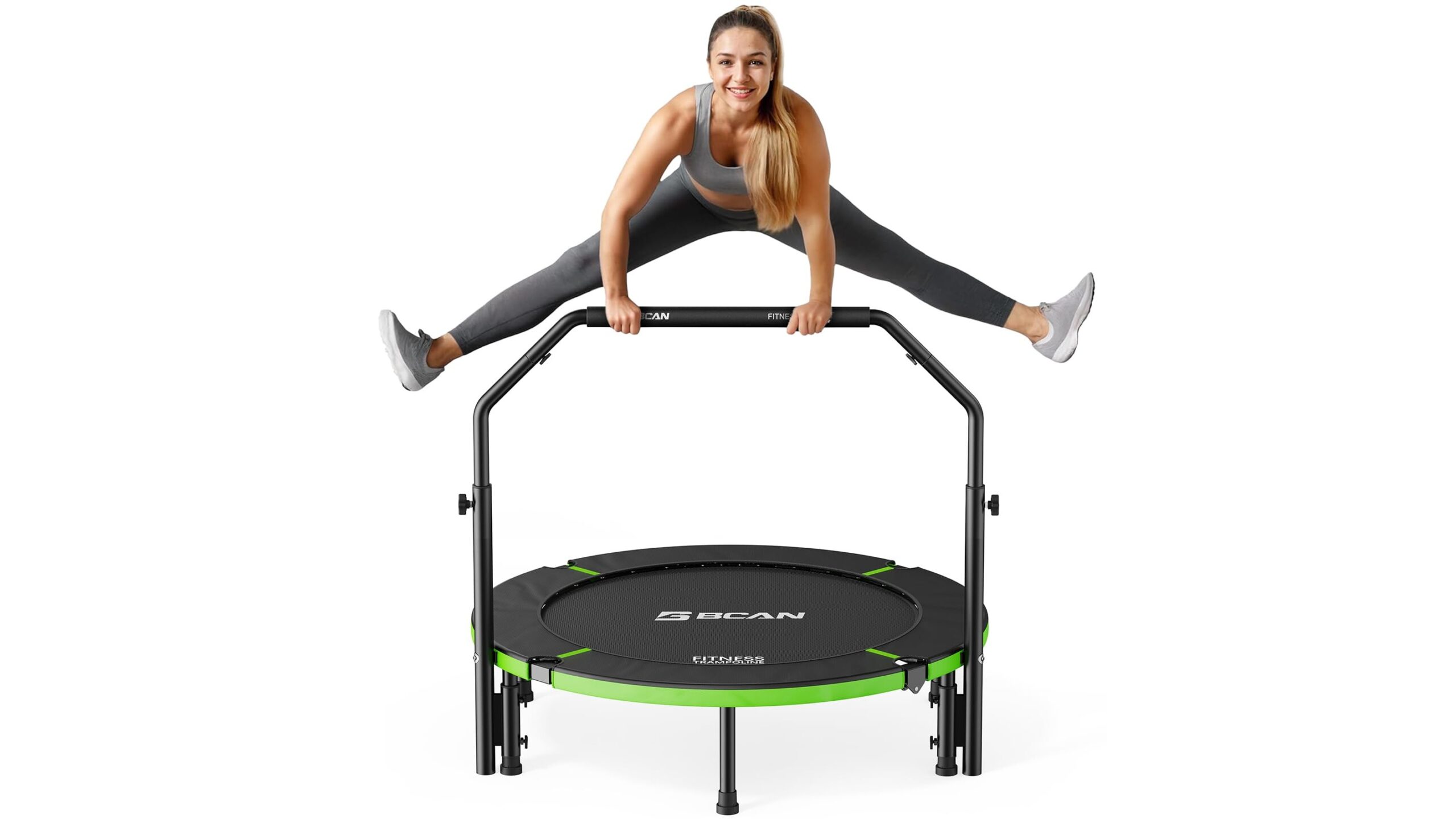 BCAN 102 cm rebounder trampoline, indoor mini-trampoline in Amazon promo for home cardio