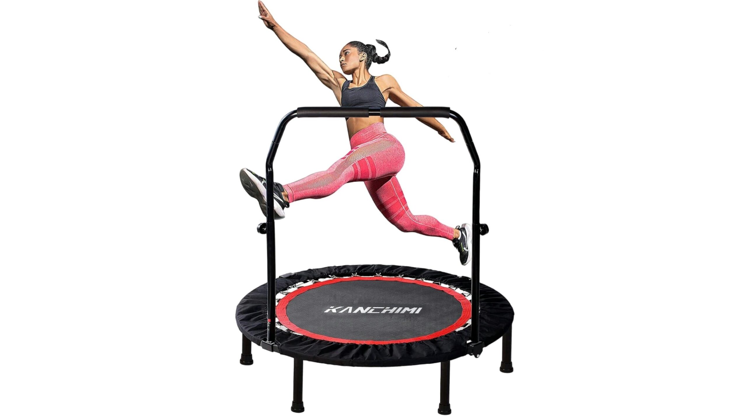 Kanchimi 40″ folding mini fitness trampoline, rimbalzi indoor a prezzo super su Amazon