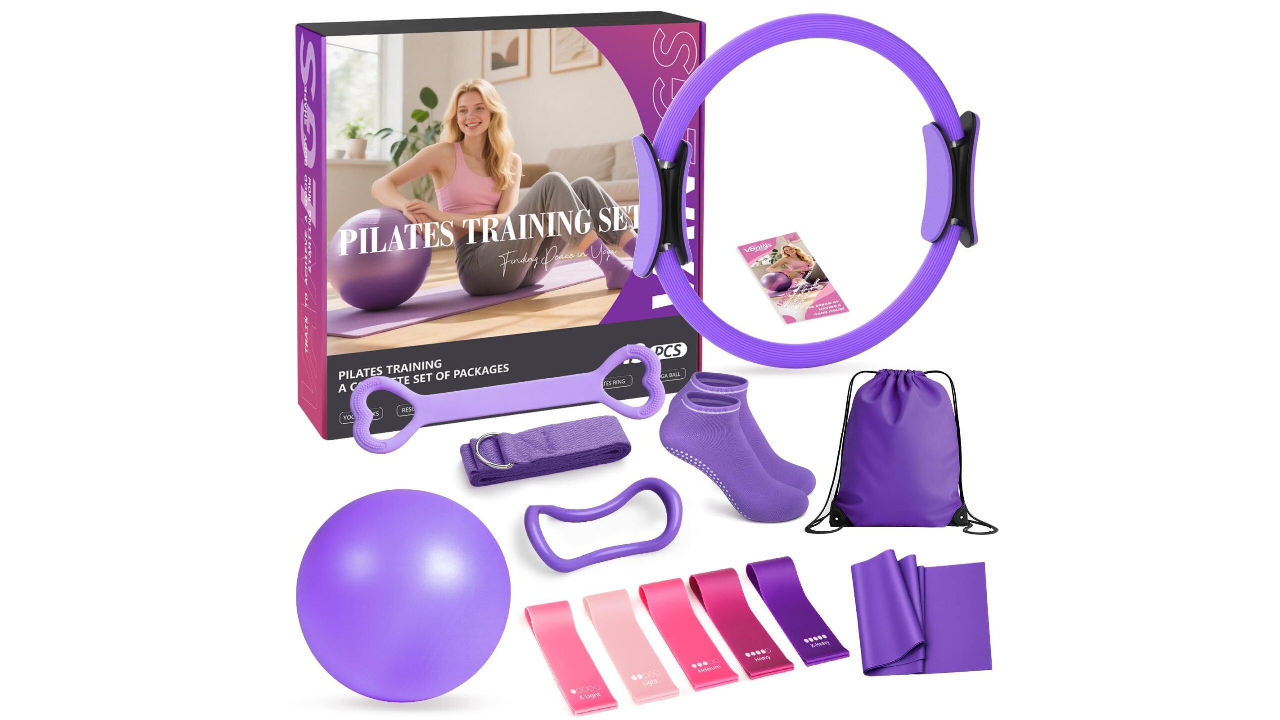 Vanlgs pilates kit 13 pezzi, set completo per allenarsi a casa ora ai minimi su Amazon