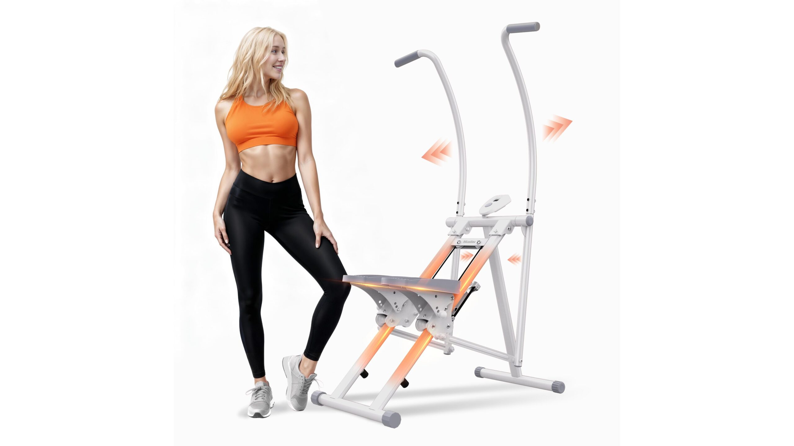 Niceday stair stepper con bracci mobili, mini cross trainer da home gym in promozione su Amazon