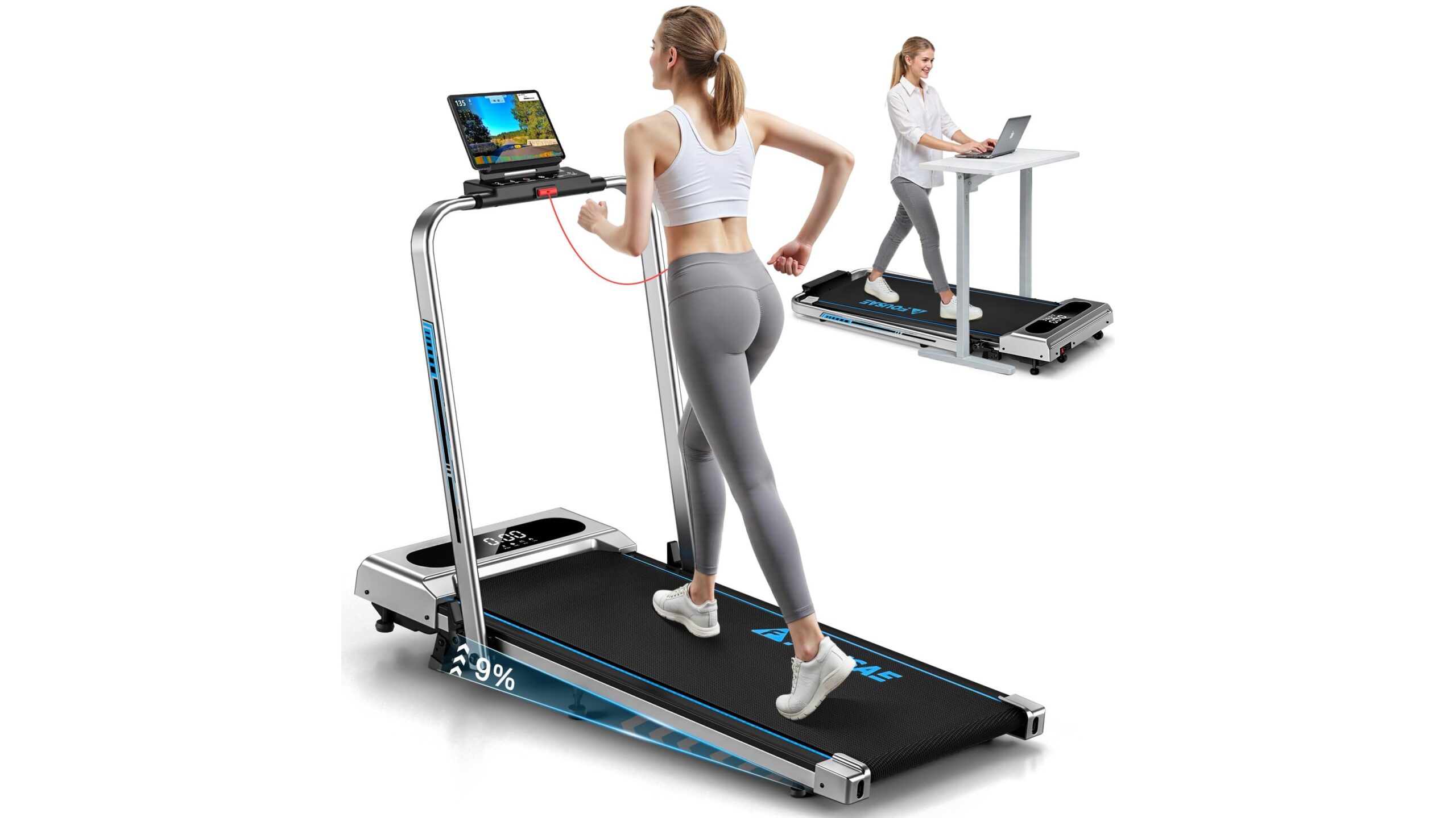 Foldable treadmill for home with incline and app support, the compact running solution now on Amazon
