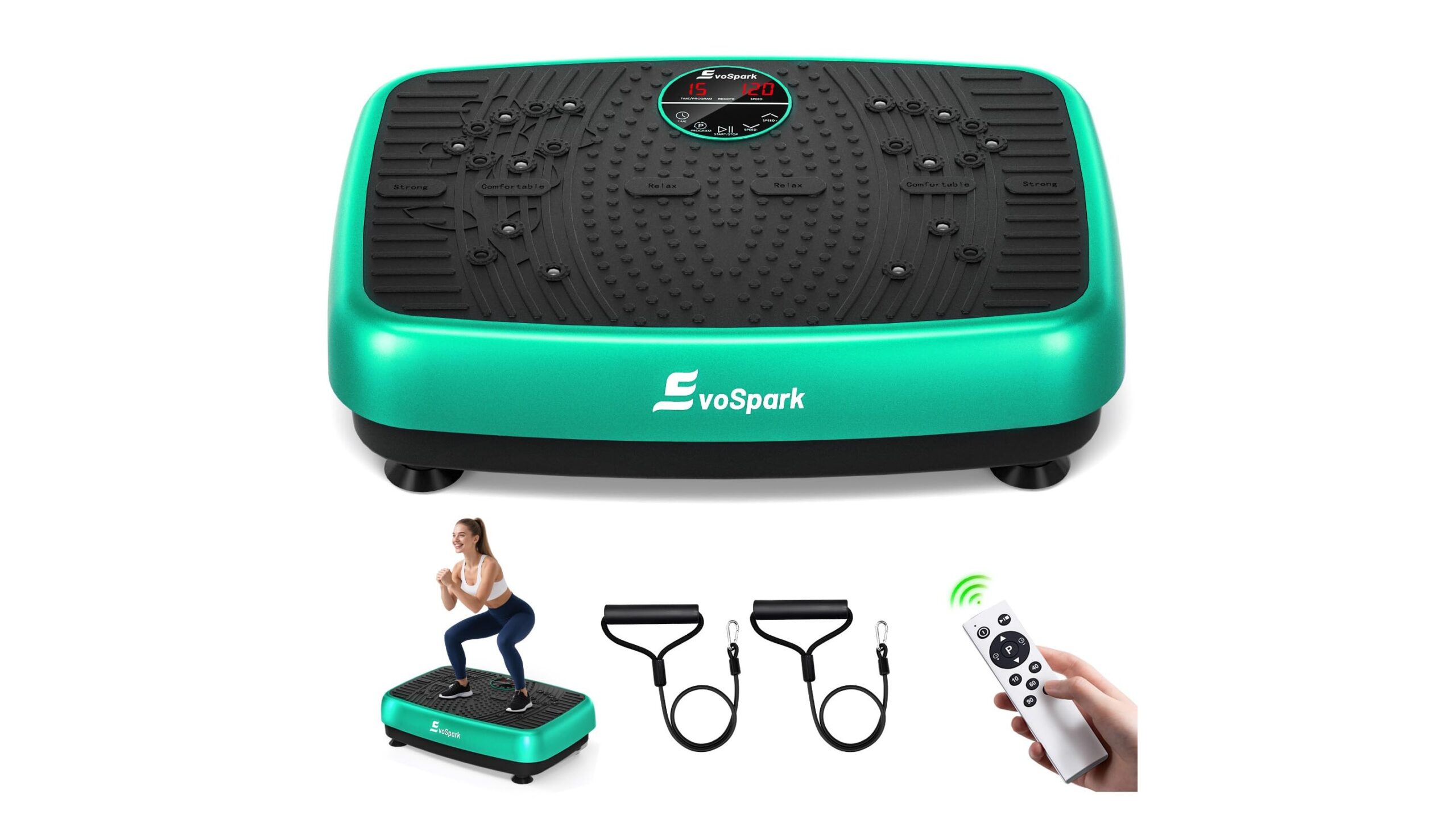 EvoSpark 2026 vibration plate, pedana compatta per dimagrimento e drenaggio linfatico in promo su Amazon