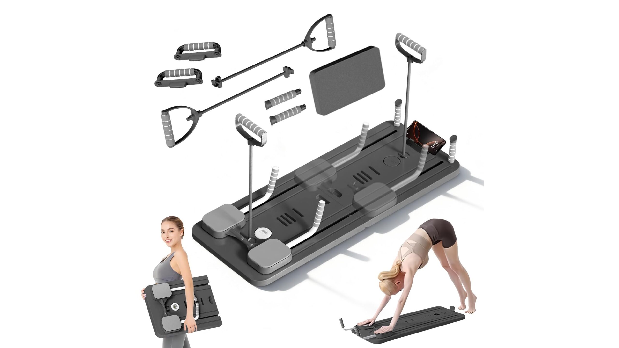 Piggyma pilates board, the foldable reformer to turn your living room into a Pilates studio