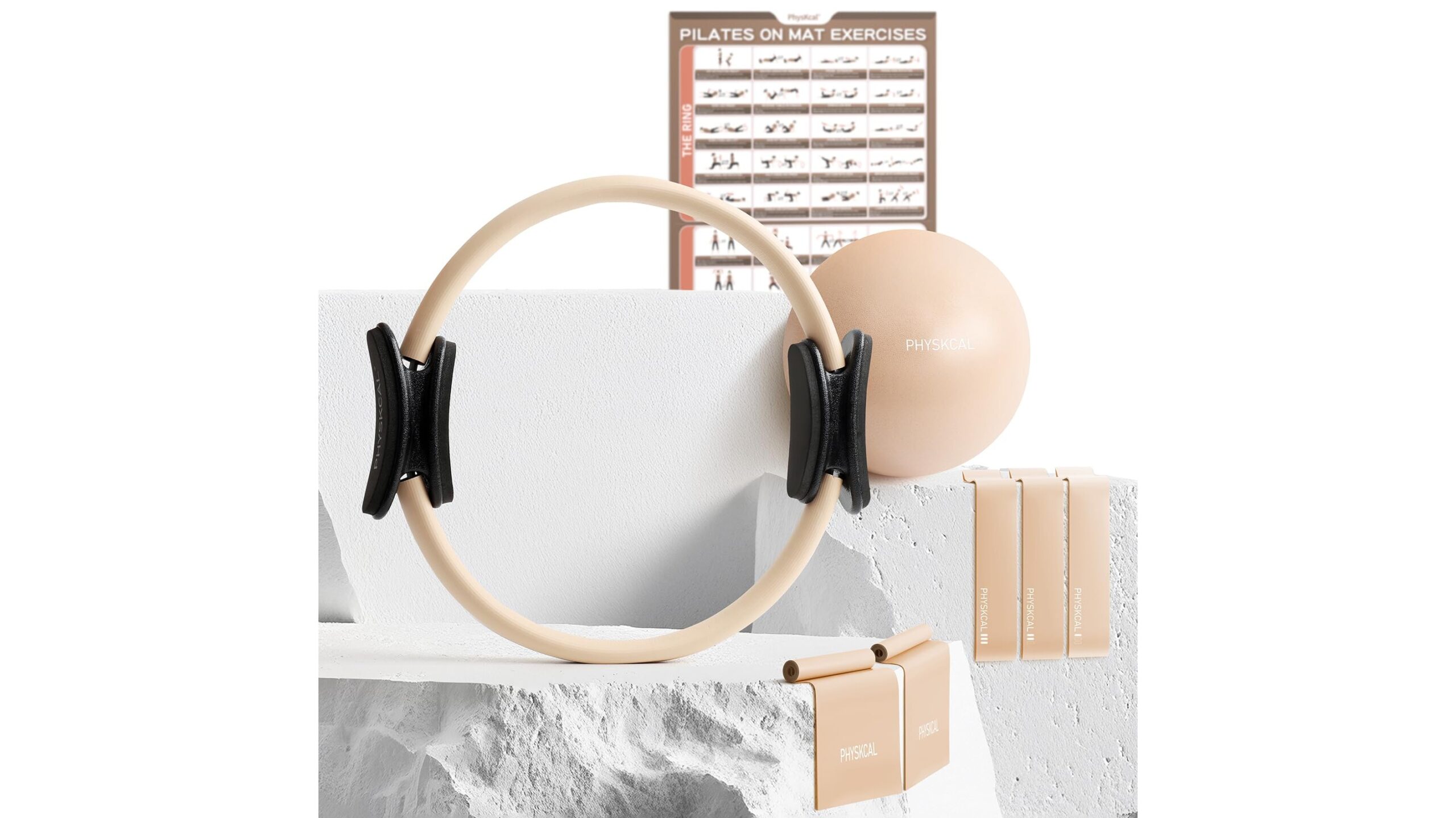 PhysKcal pilates ring and set, all-in-one kit to start mat pilates at home
