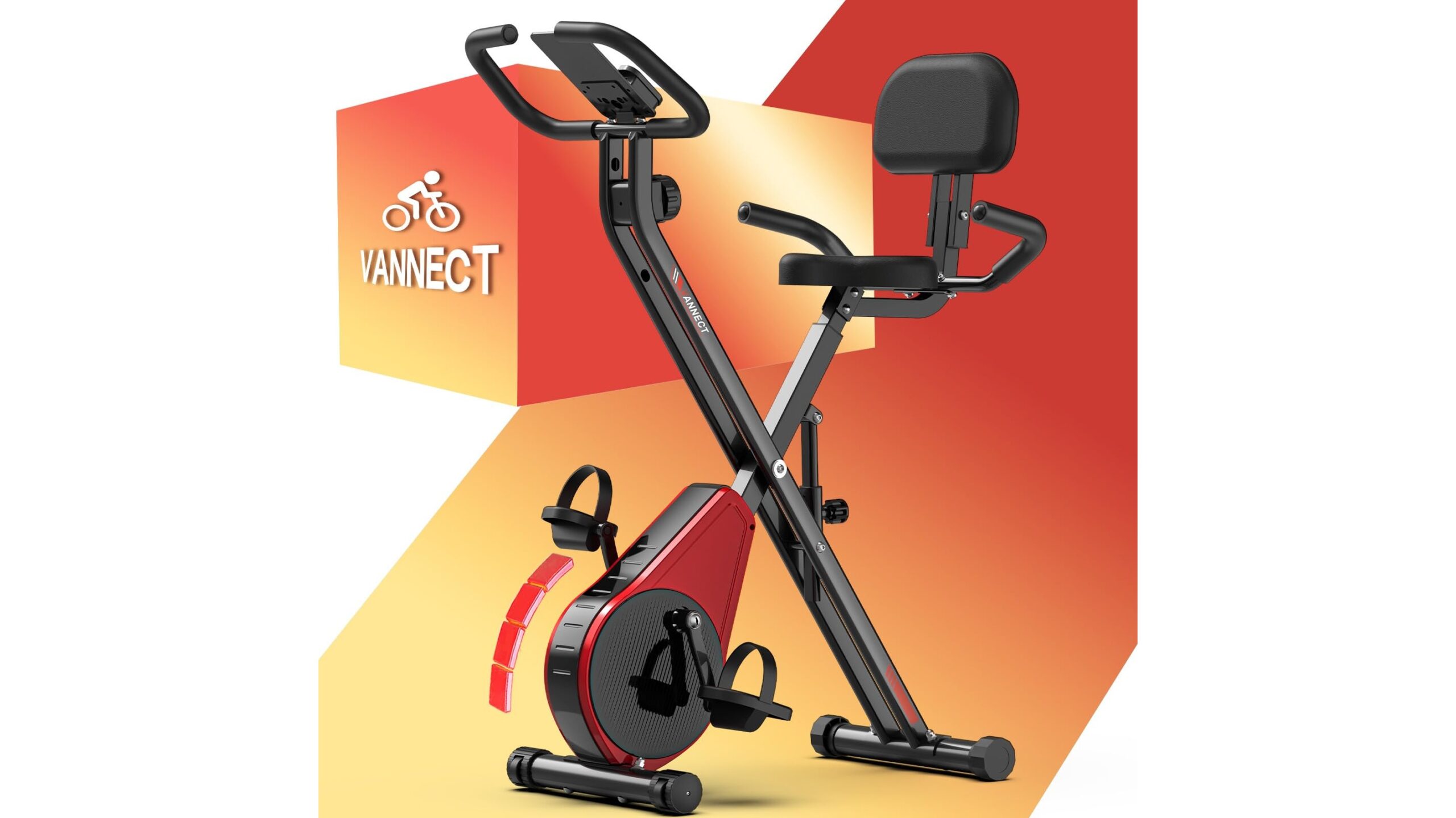 Folding exercise bike con resistenza magnetica a 16 livelli, la bike salvaspazio perfetta per il soggiorno