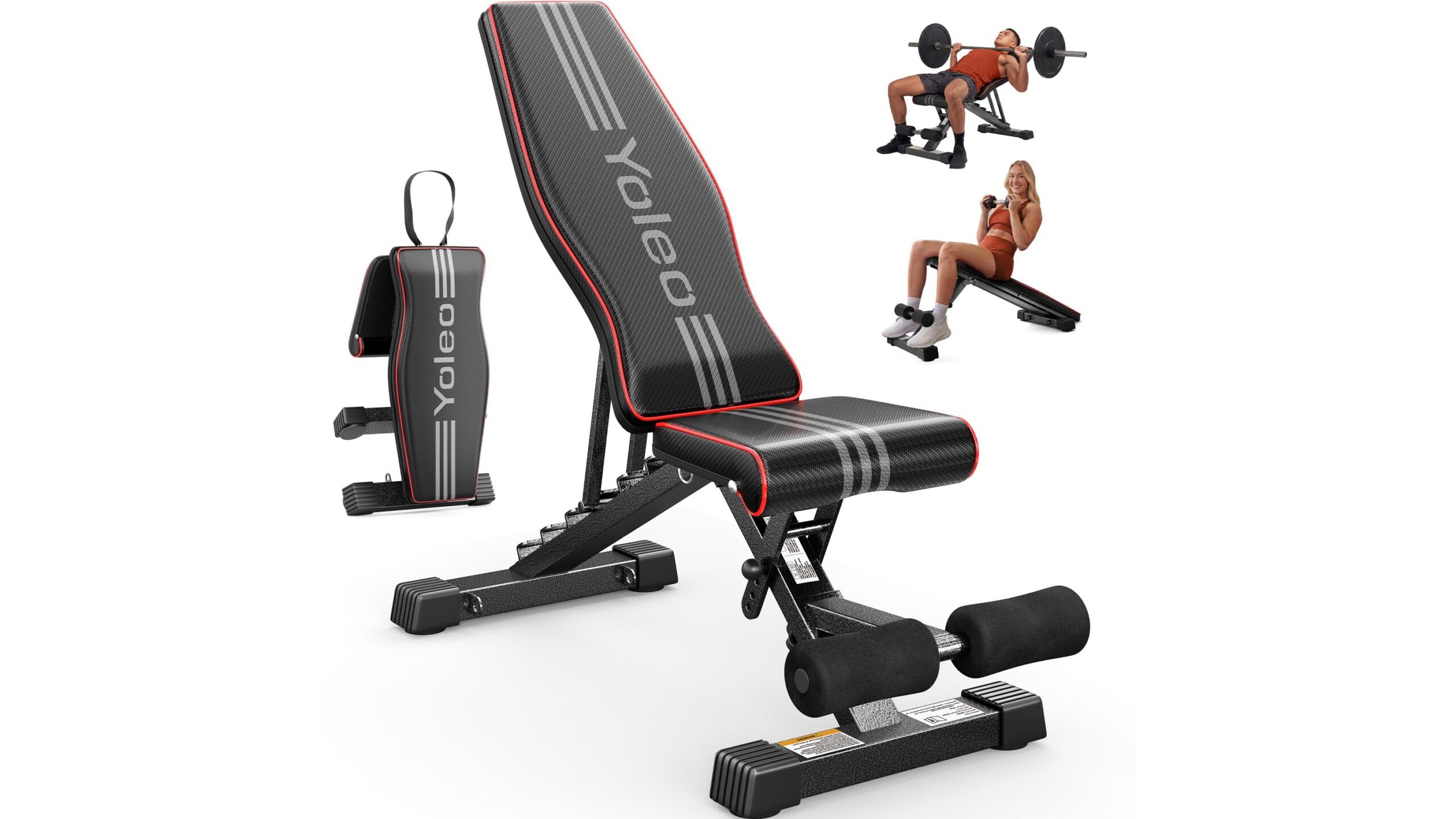 YOLEO adjustable weight bench for home gym, a versatile backbone for strength training on Amazon