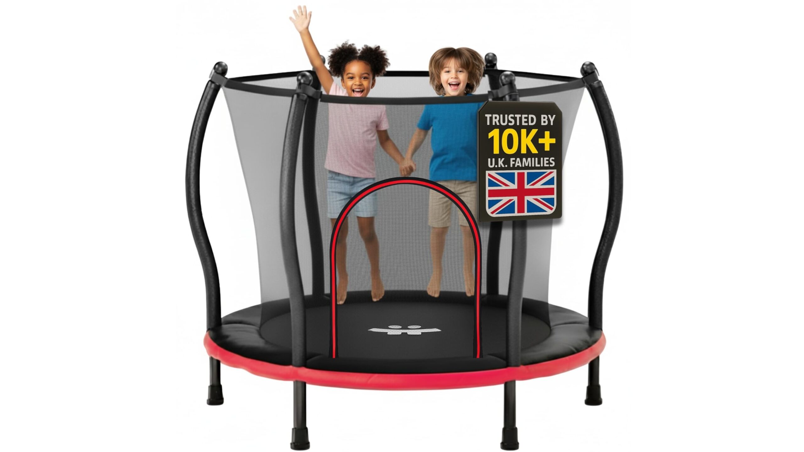Happin 55″ toddler trampoline, the indoor-outdoor mini gym for active kids on Amazon