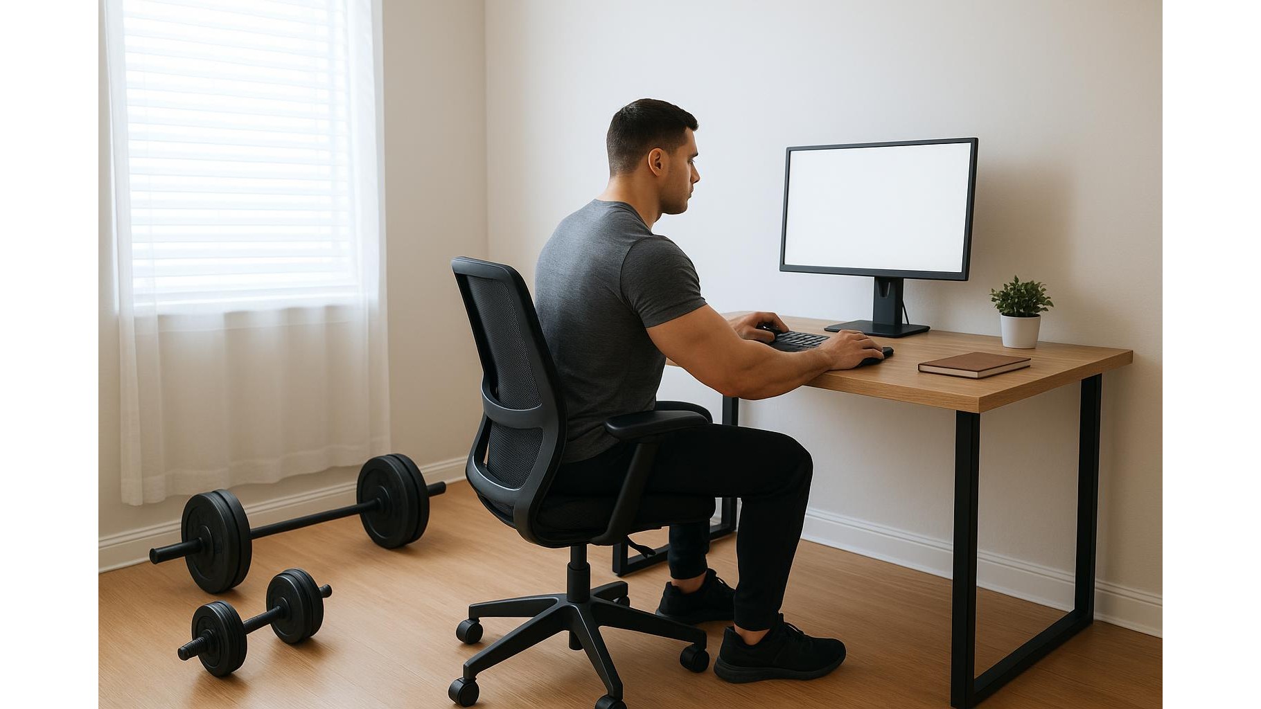 Home office ergonomics for lifters: set up your desk to help recovery between workouts