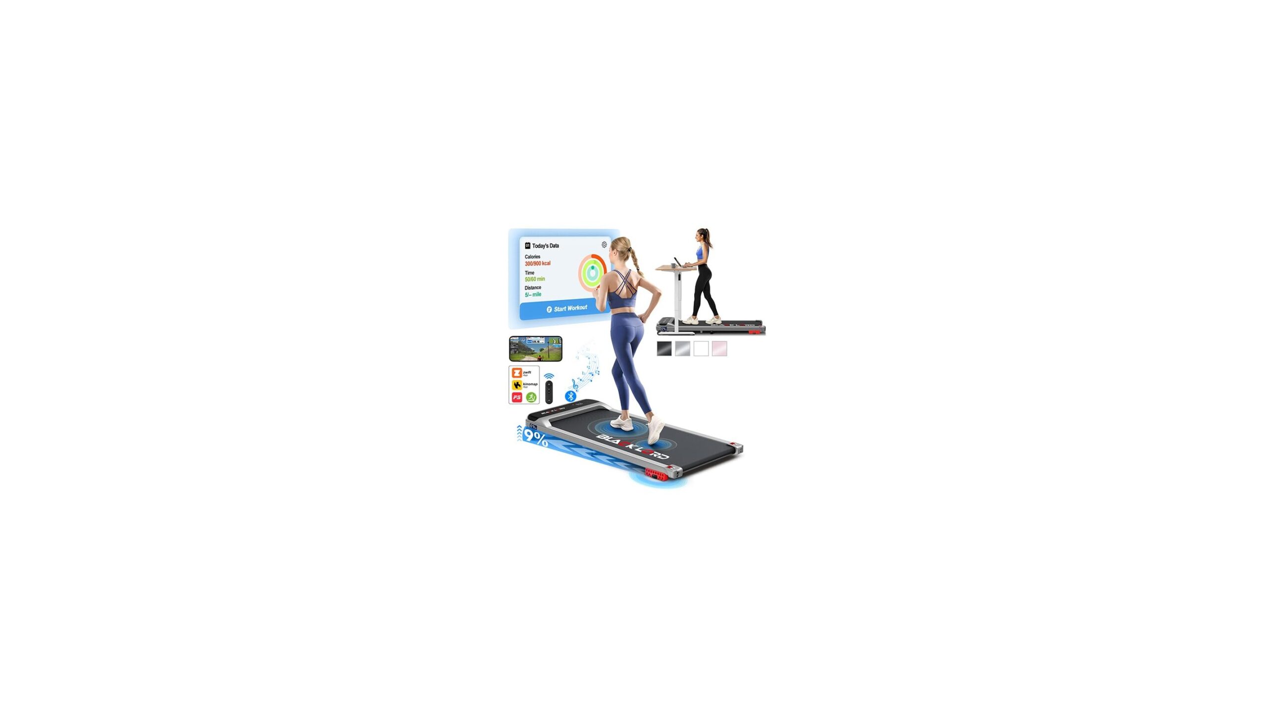 BLACK LORD 3.2HP walking pad, compact under-desk treadmill on Amazon for serious home cardio