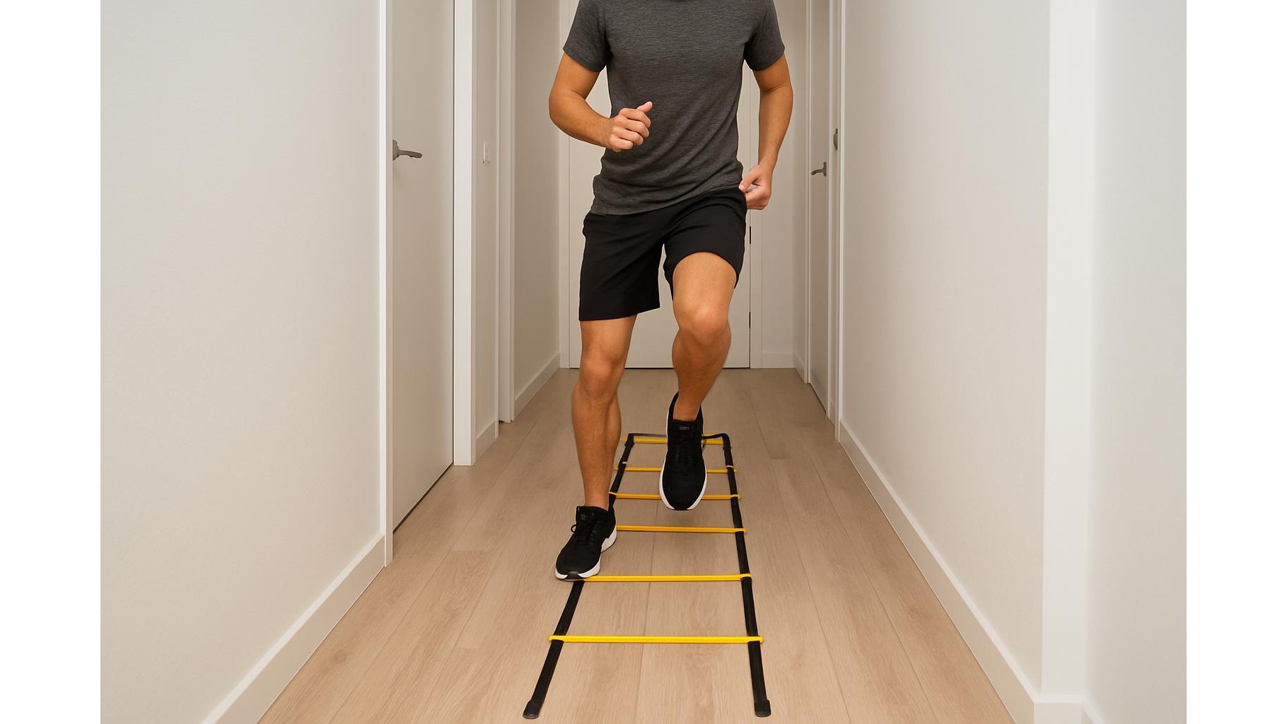 Cardio ladders at home: how to use compact agility ladders for conditioning in tight spaces
