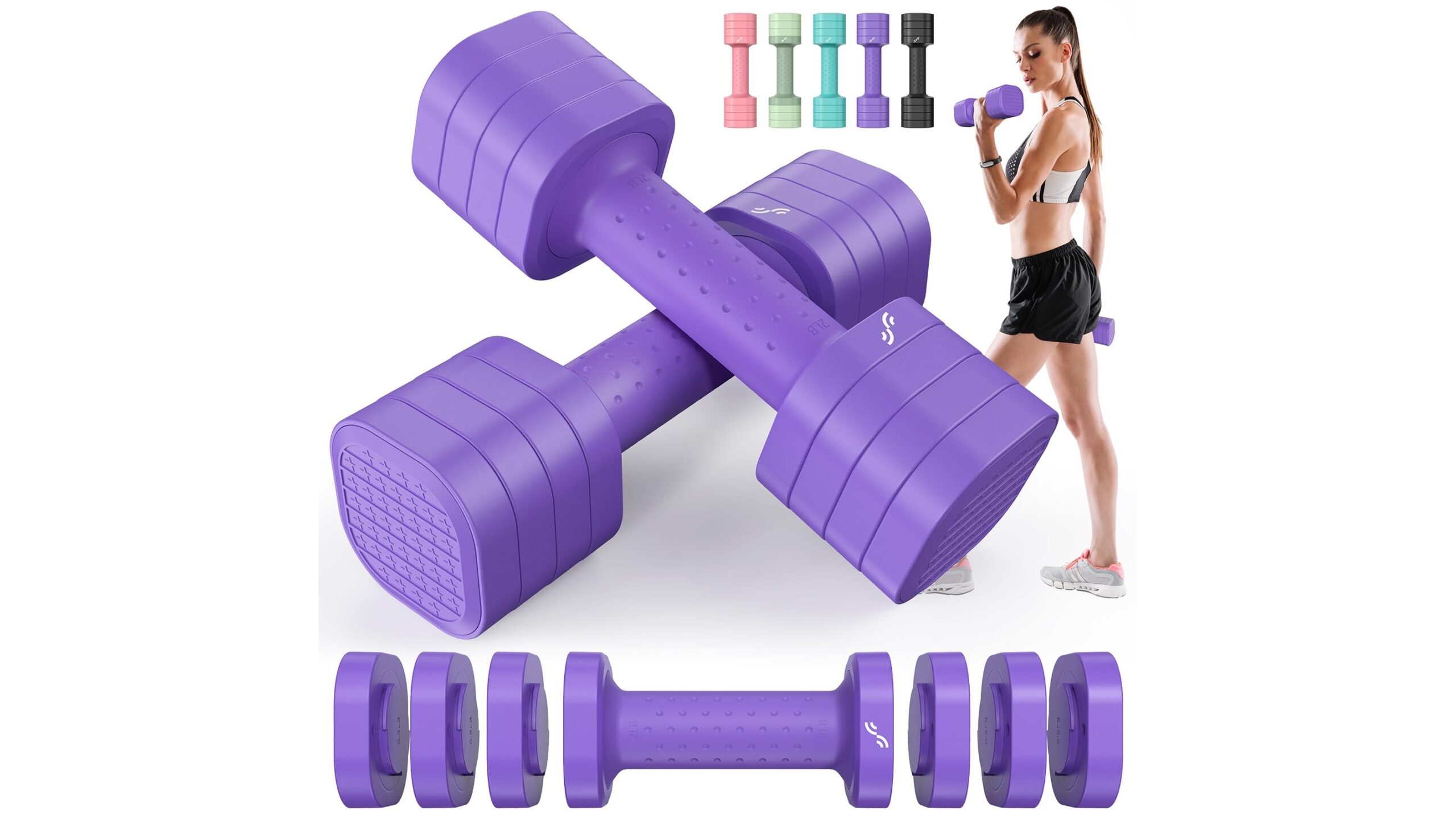 Manubri regolabili Sportneer per donne, set compatto da home gym a prezzo ribassato