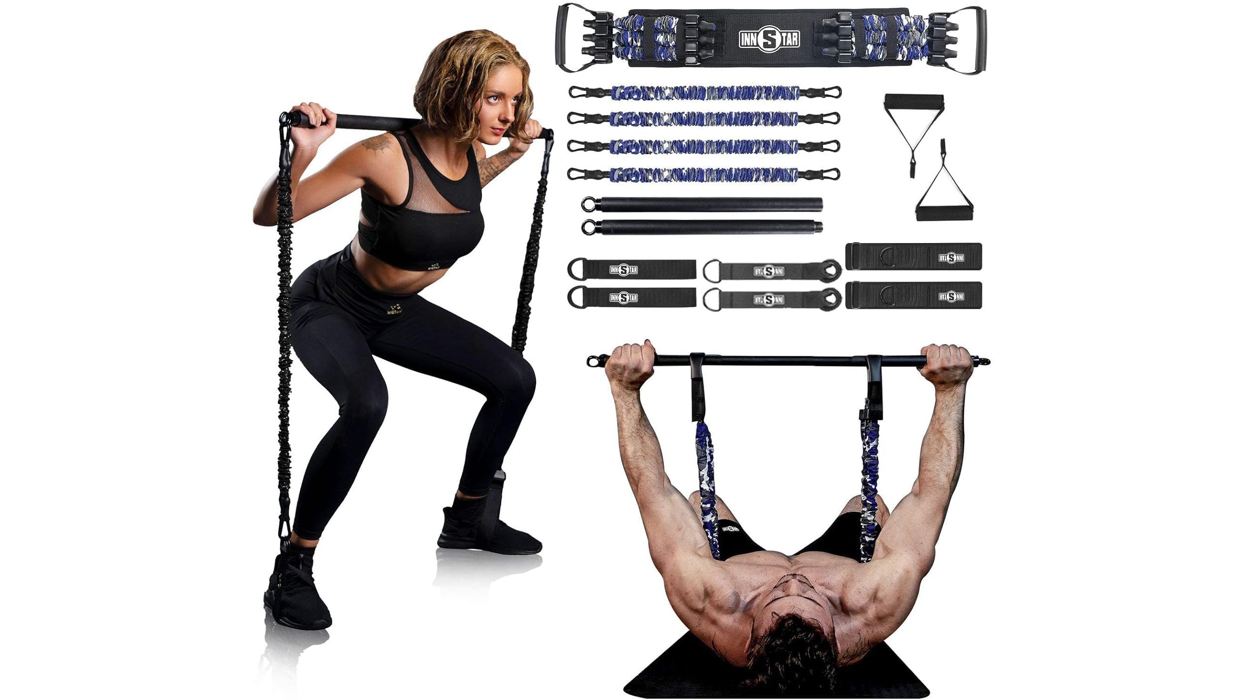Innstar portable home gym set on Amazon: full body training in a single compact kit