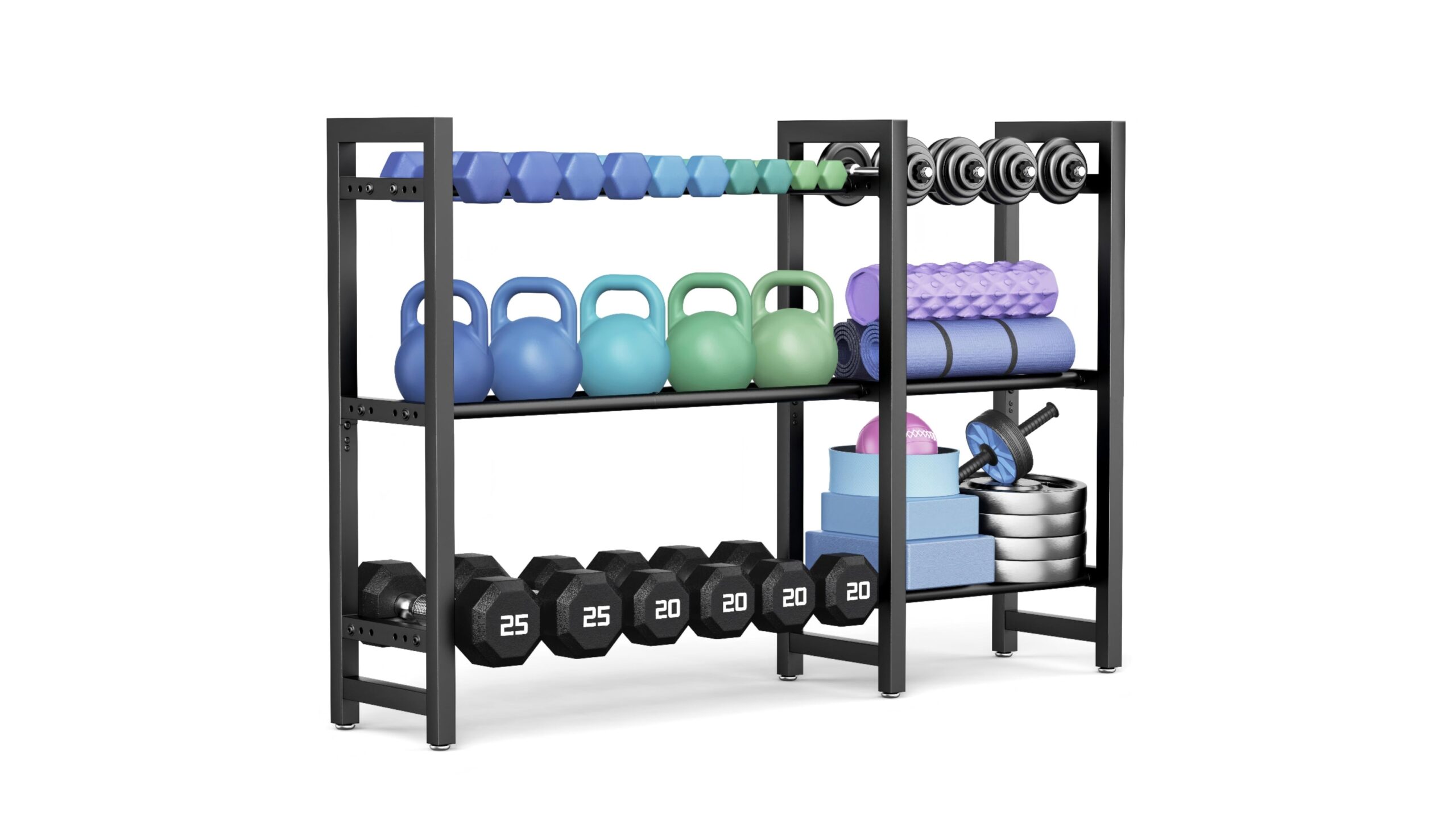 Dumbbell rack 3-tier in promo su Amazon: metti ordine ai pesi nel tuo home gym