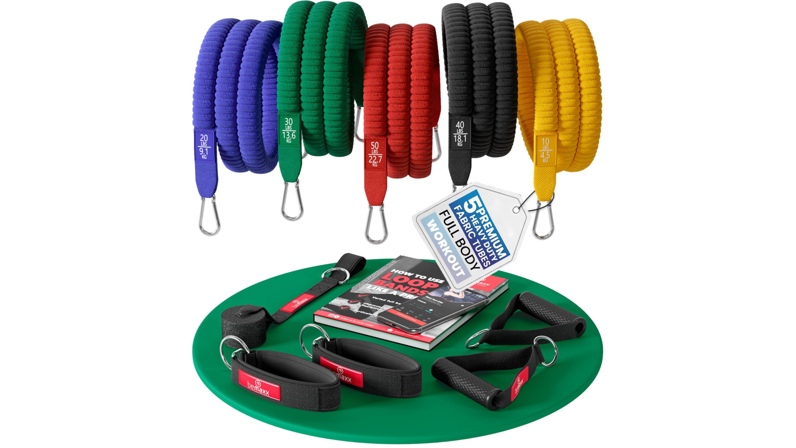 Resistance bands set con maniglie e door anchor, un kit completo per allenare tutto il corpo a casa