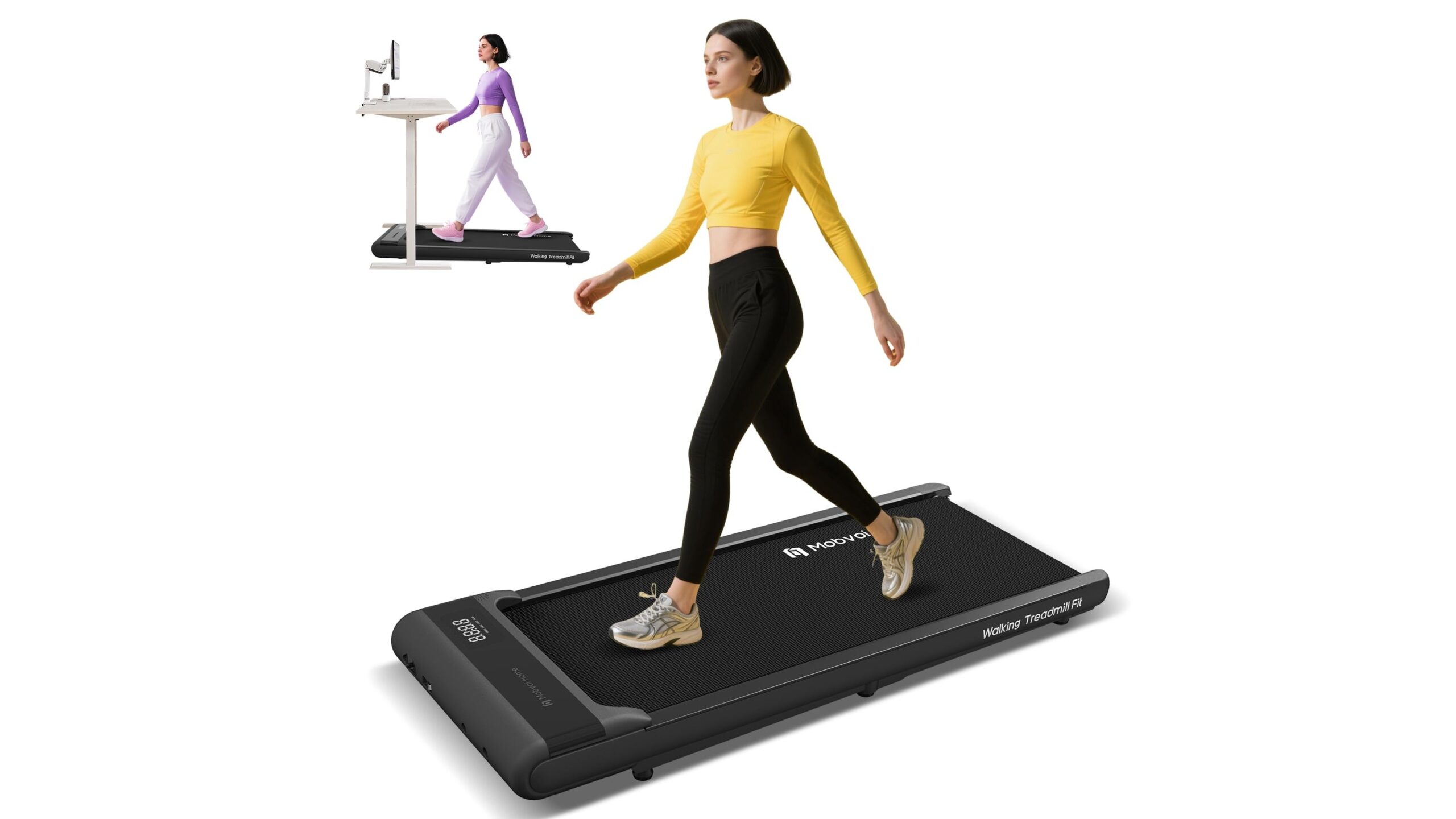 Mobvoi walking pad smart AI under desk treadmill, compact cardio steal on Amazon