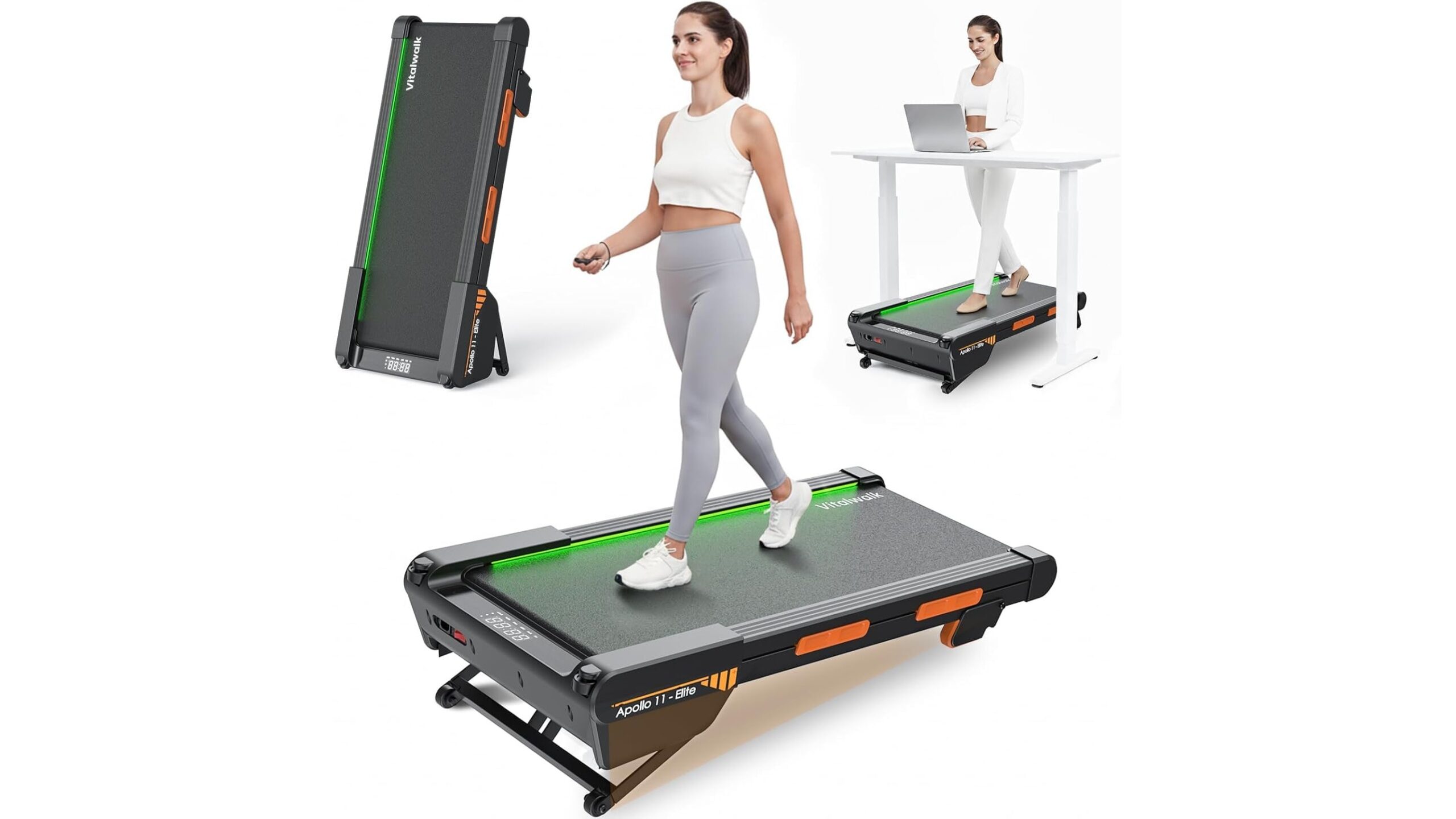 Vitalwalk walking pad with incline, a smart under desk treadmill for serious home training