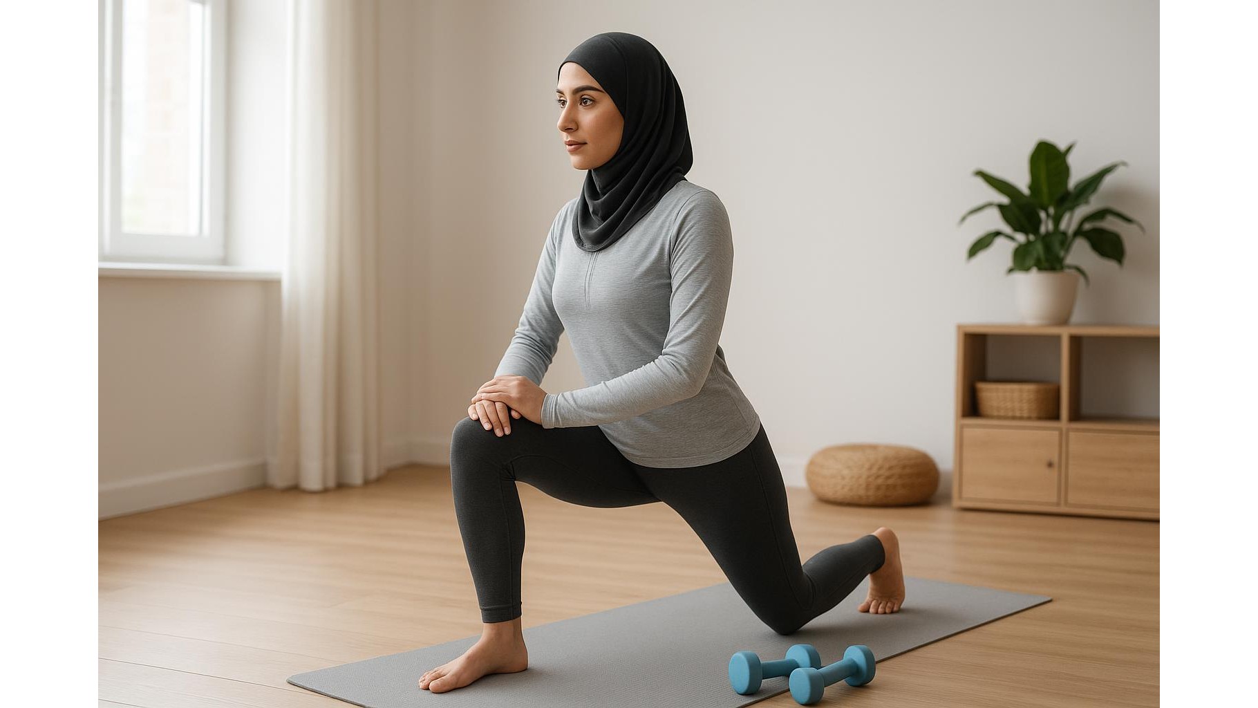 Modest and hijab-friendly home workout outfits: comfort, coverage and performance indoors