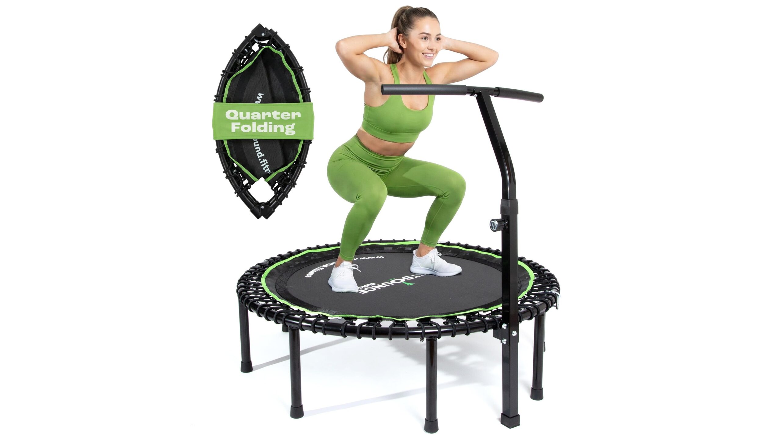 MXL Just Bounce 44″ bungee rebounder, mini trampoline perfetta per il cardio in salotto