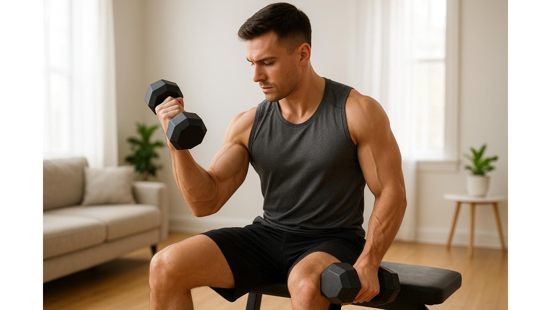 Home arm specialization: 4-week dumbbell plan to grow biceps and triceps in your living room