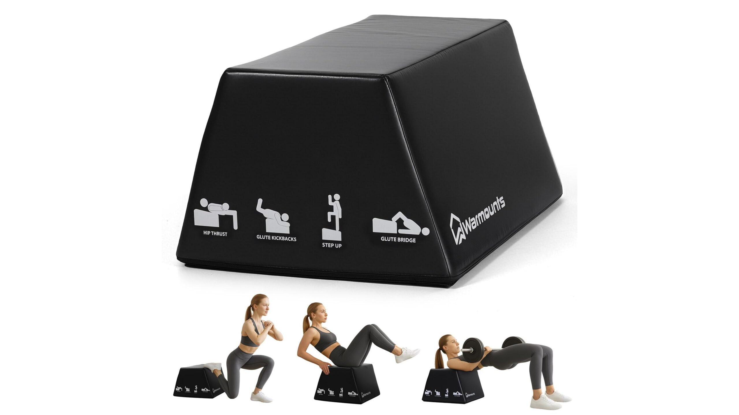 Warmounts hip thrust bench, compact glute bridge box for home strength now in promo on Amazon