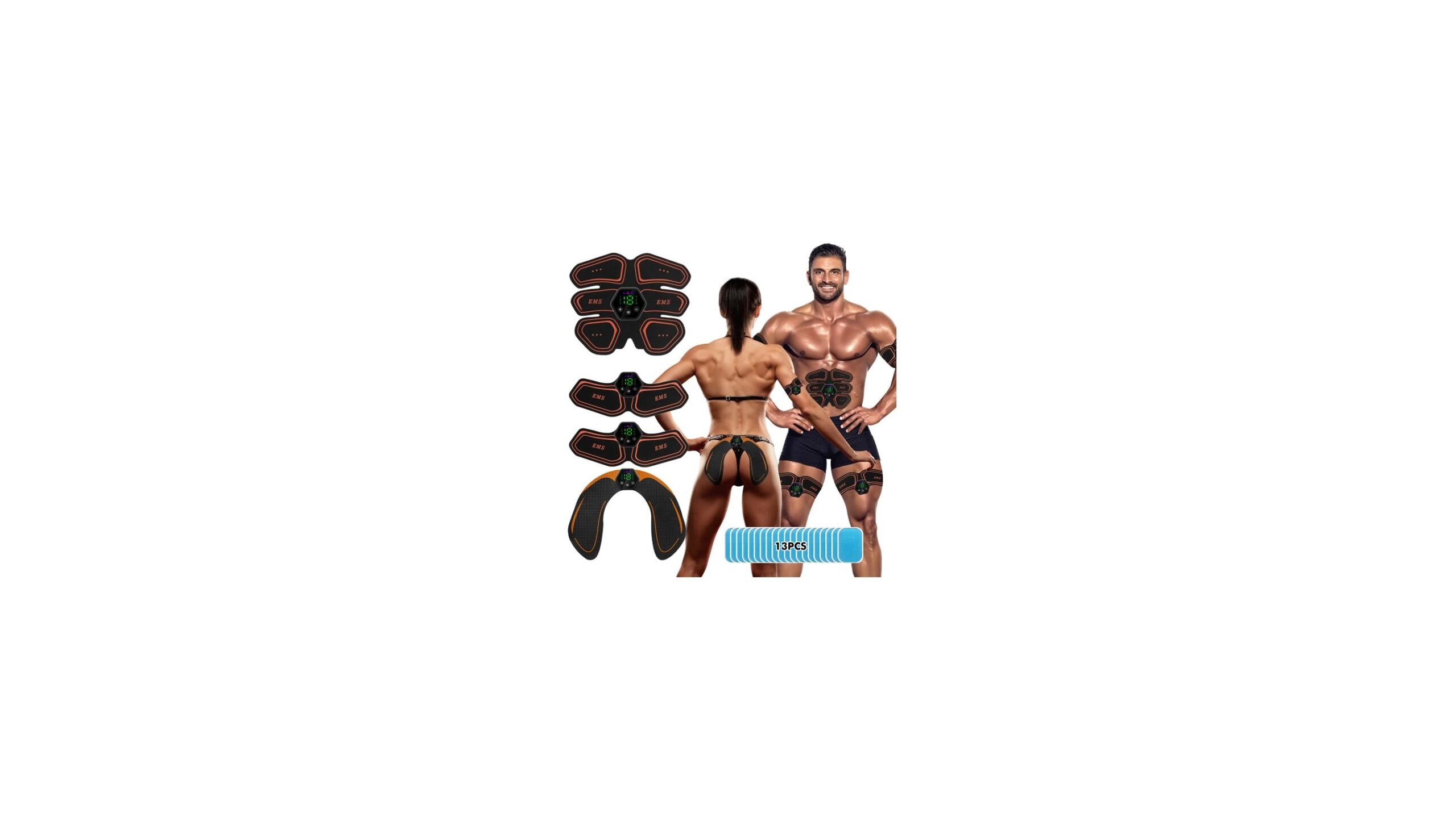 iWarmbase EMS muscle stimulator, portable core and accessory tool for home fitness days