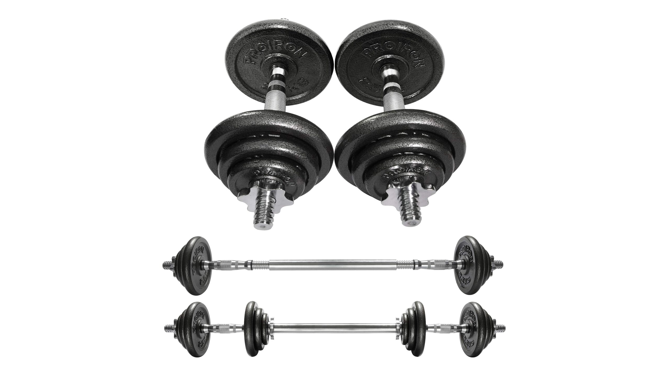 PROIRON adjustable dumbbells 20–30 kg, a full strength kit for your living room gym