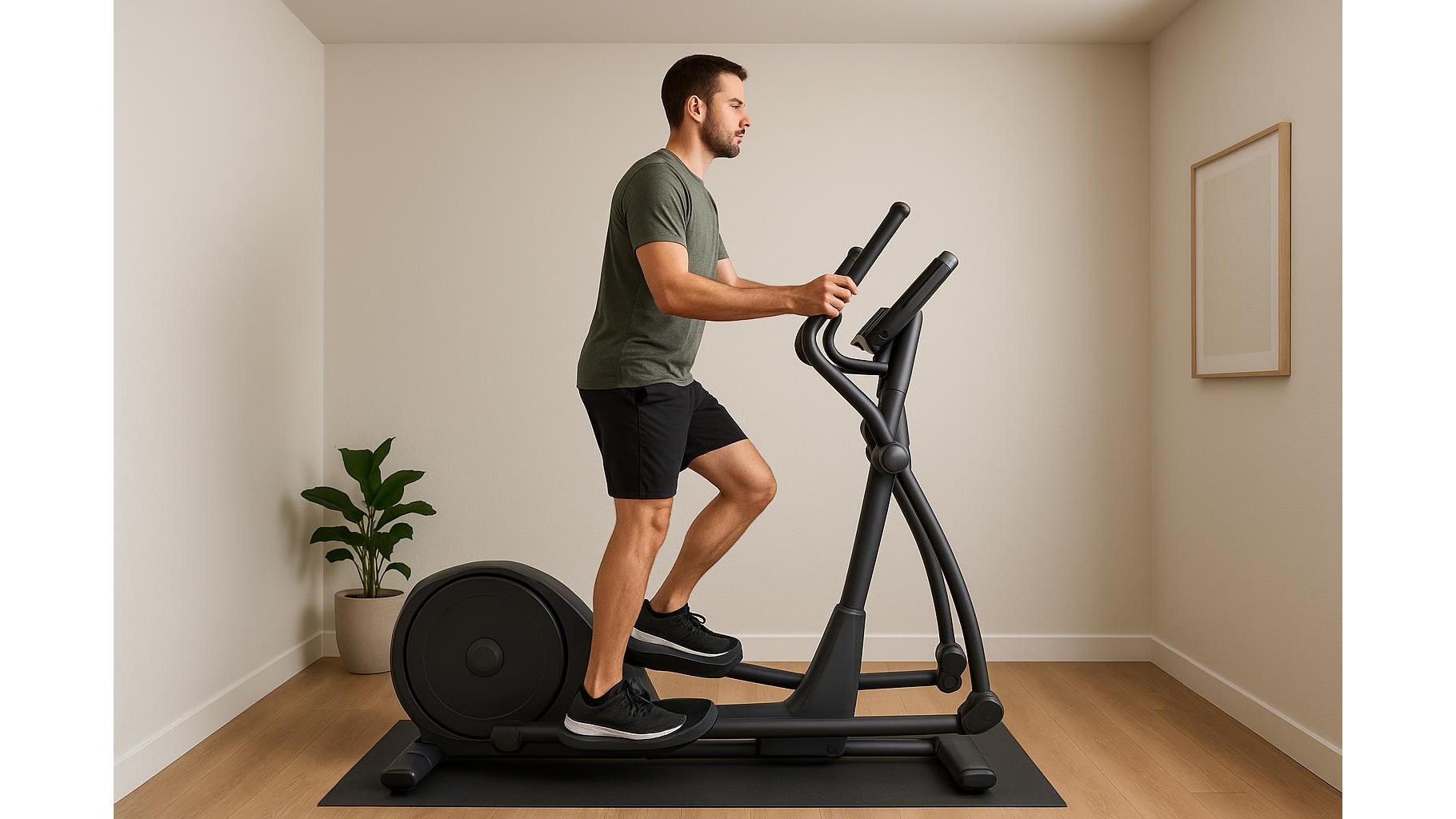 How to choose the right elliptical stride length for your height in a home gym