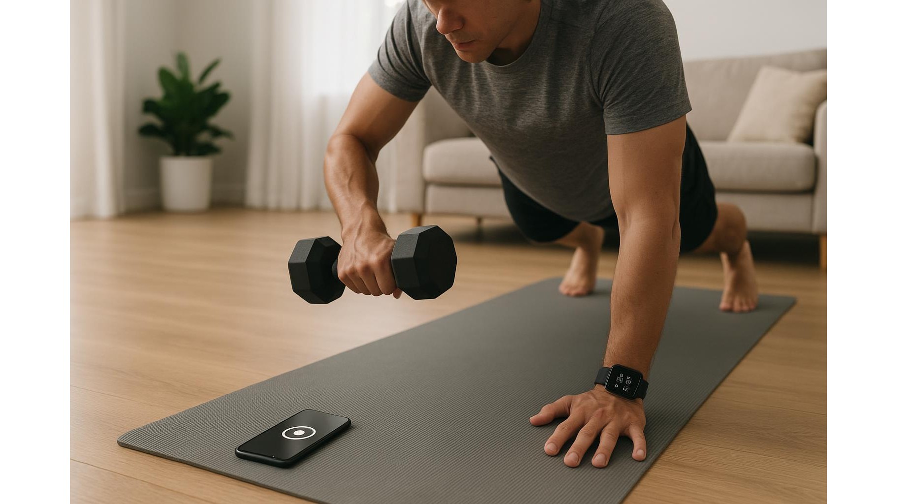 Phone and smartwatch settings to block distractions during home workouts