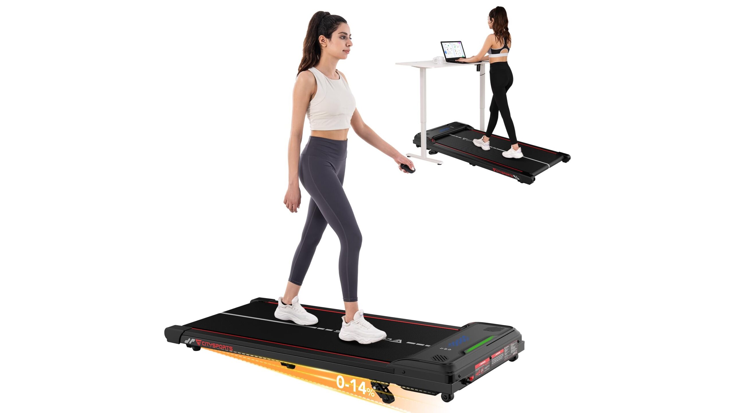 CITYSPORTS under desk treadmill, the compact walking pad that turns your home office into a cardio zone