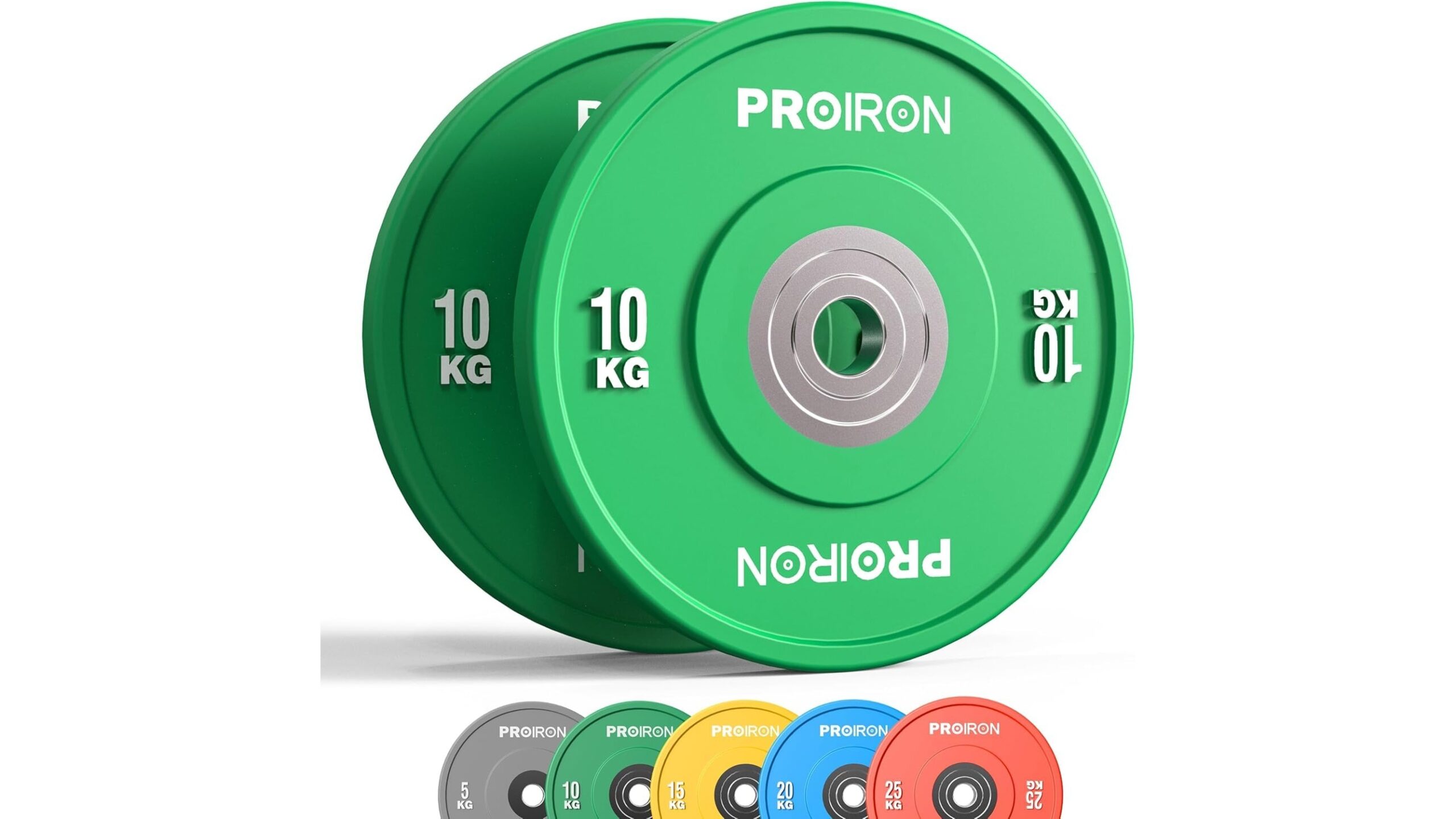 PROIRON olympic bumper plates, solid rubber discs to upgrade your barbell home gym