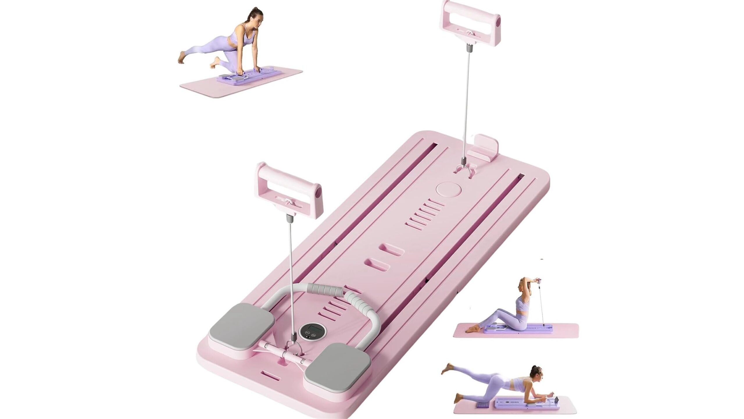 Foldable pilates reformer board con ab roller, la nuova macchina compatta per il core training domestico in offerta su Amazon