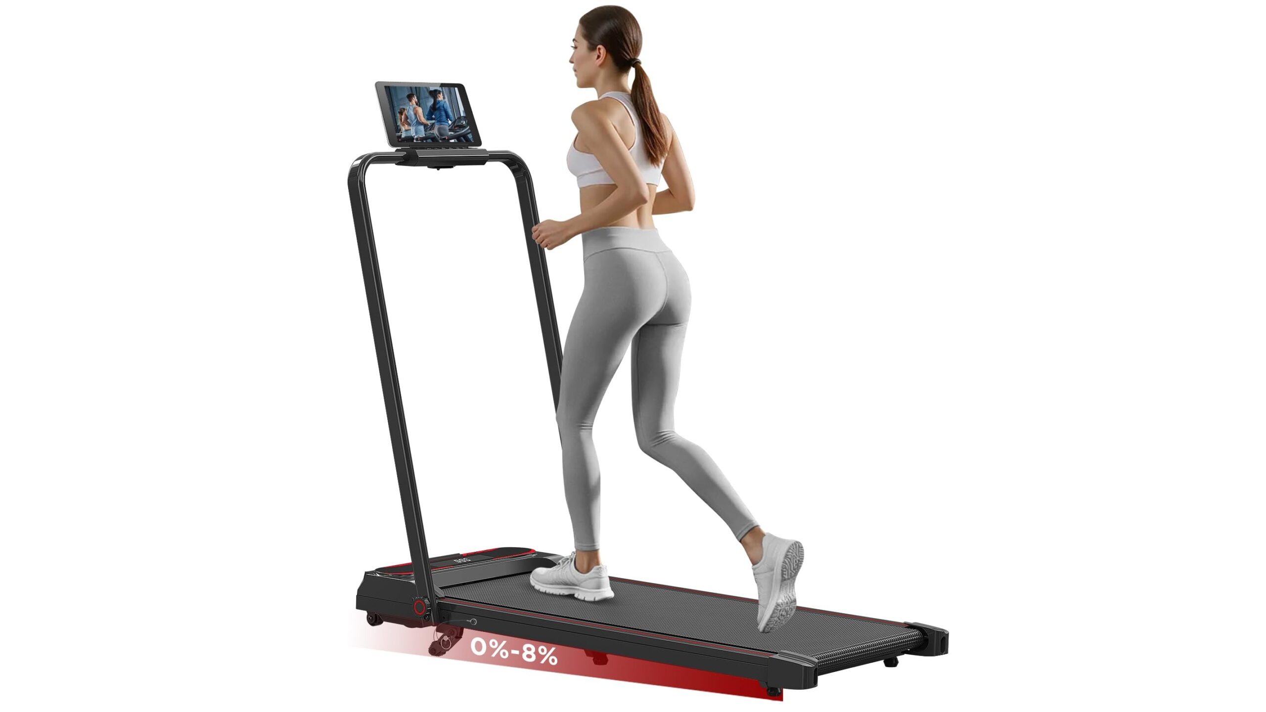 3-in-1 folding treadmill with incline, the compact walking pad that switches from work to workout